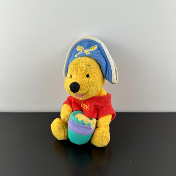 Vintage 90s Pirate Pooh Star Bean Plush Stuffed Winnie the Pooh