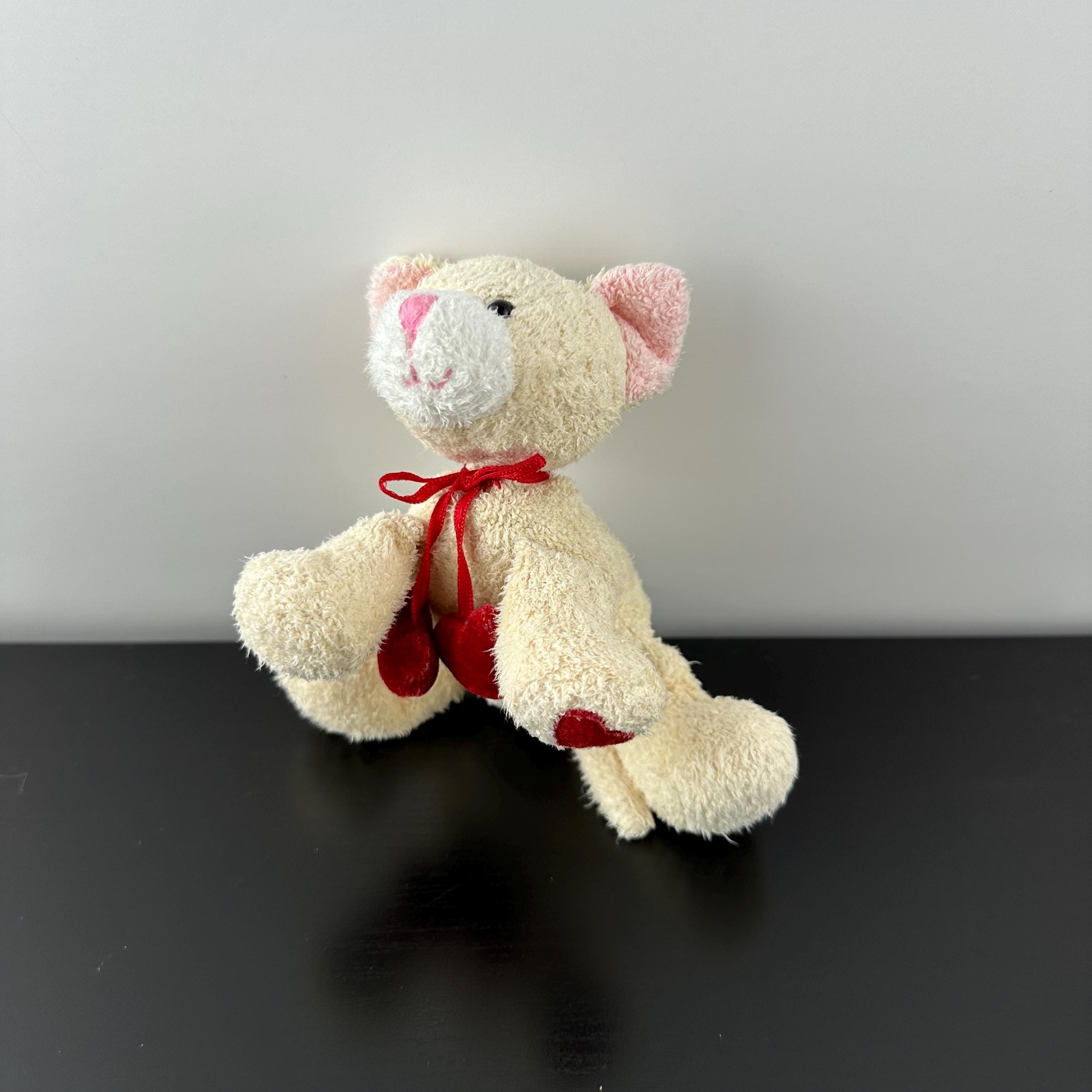 Russ Luv Pets Tabbies Cream Kitten Cat Hearts Valentine's Plush