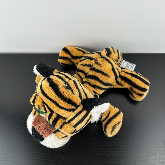 Russ Berrie Rare Lil Peepers Tuffley Tiger 9” Green Eyes Orange