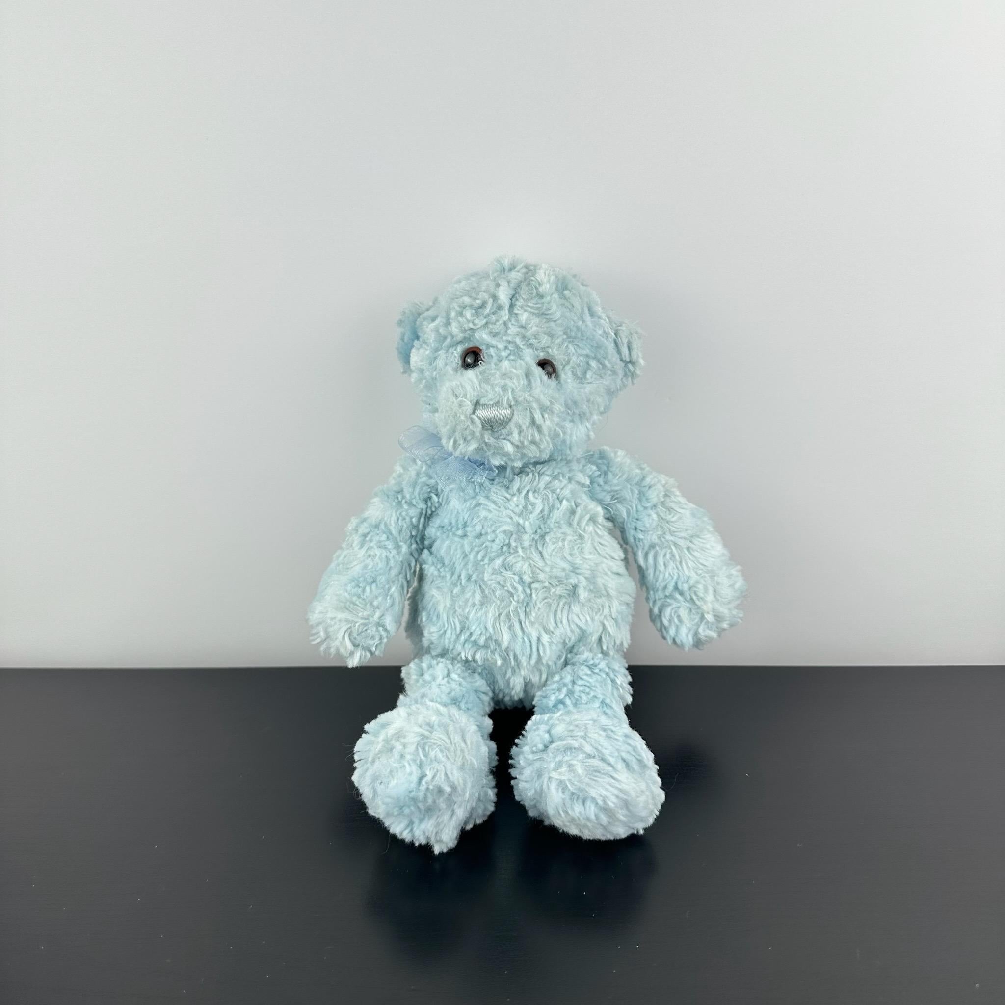Baby Gund Cookie Teddy Bear 9” #58076 Blue Ribbon Bow Plush