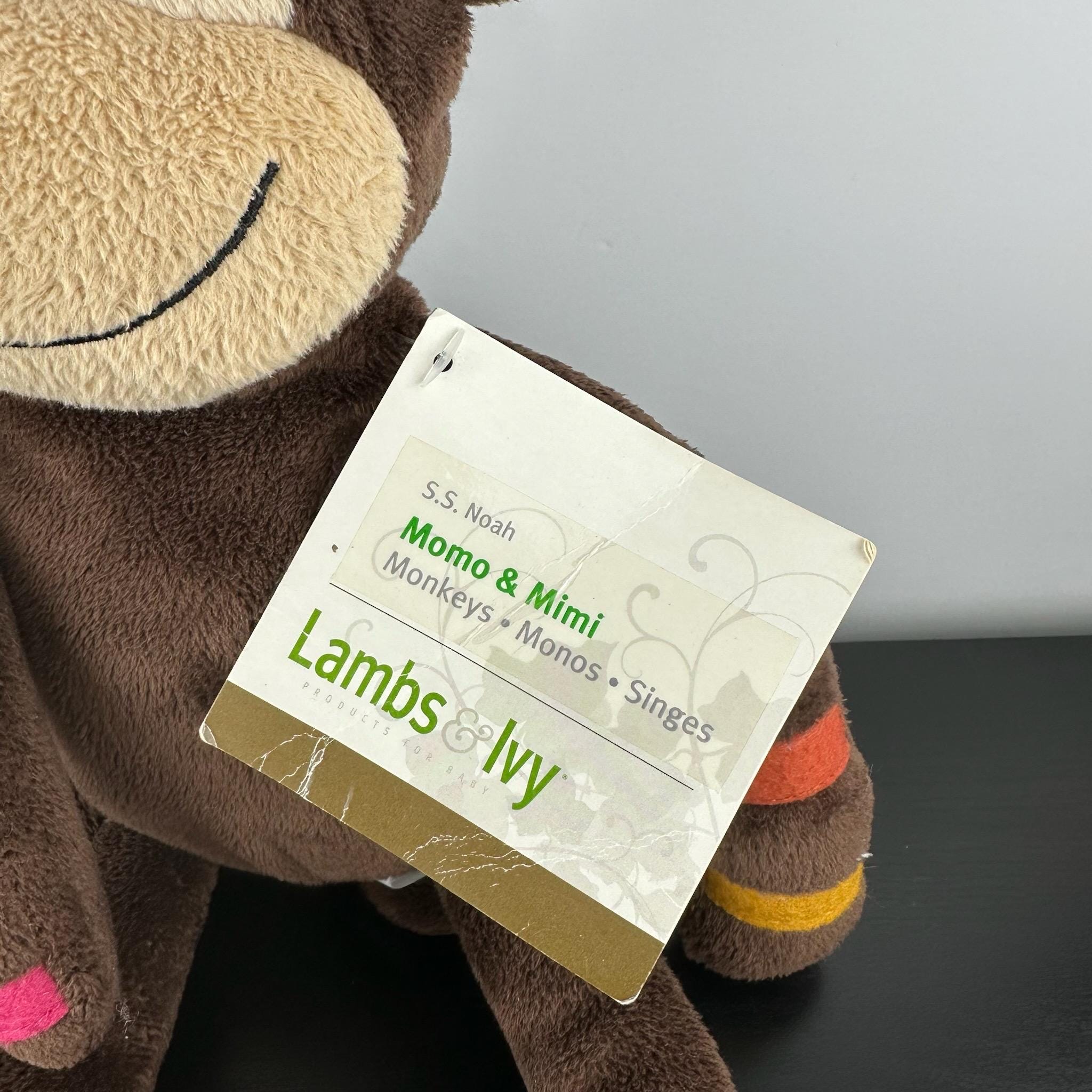 Lambs & Ivy Rare Momo Mommy Monkey and Baby Mimi Monkeys 15” Large