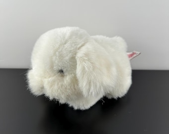 Peluche vintage Gund White Dog, 1982, per bambini, 7 pollici