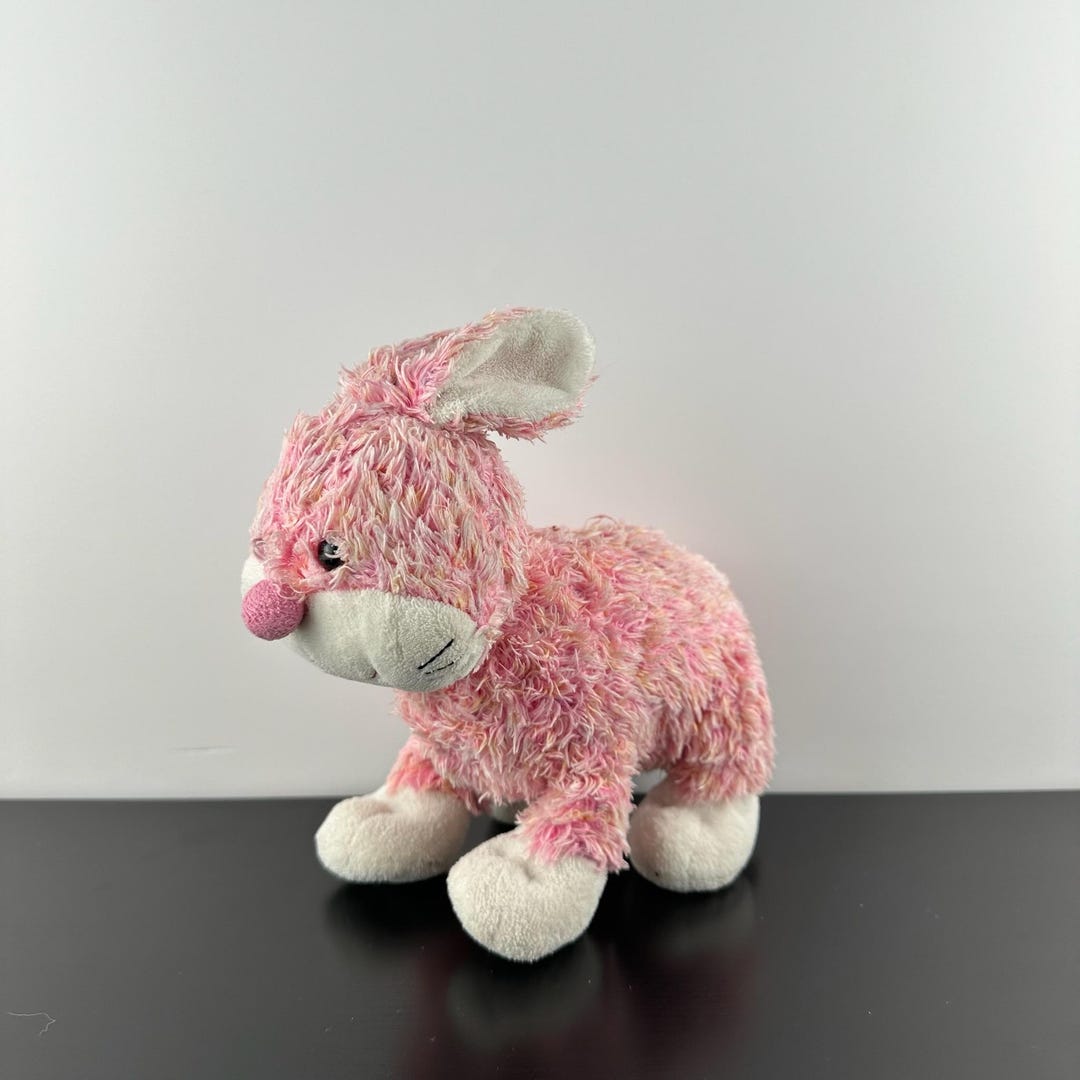 Ganz Webkinz Cheeky Bunny Rabbit Pink Nose HM706 8” Plush Stuffed