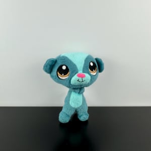 Littlest Pet Shop Sunil Nevla Mongoose 6” Blue Plush Stuffed Animal LPS Vintage Collectible