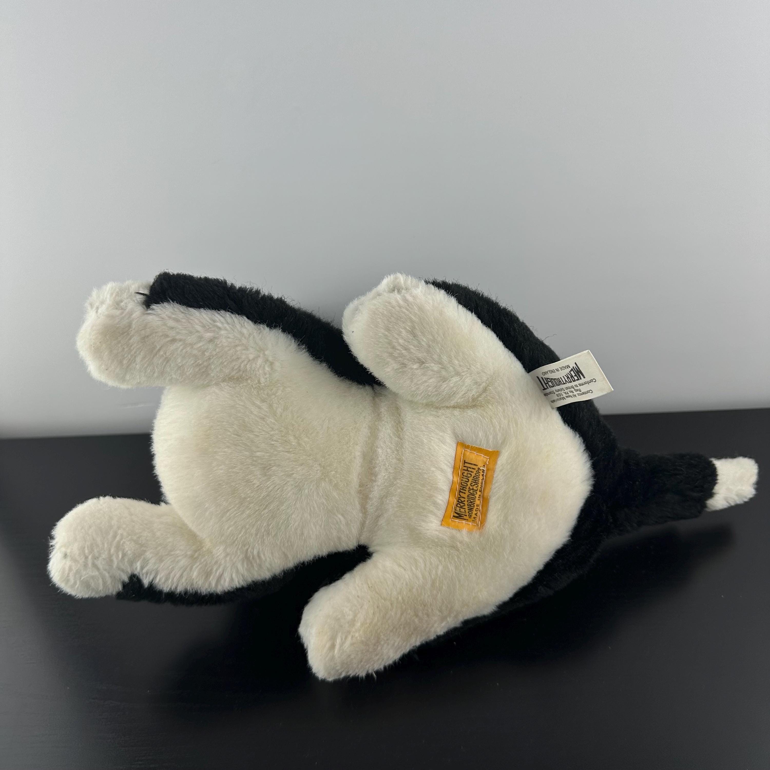 OOLOO ボンゾの友達の黒い猫 MERRYTHOUGHT Vintage Merrythought Black White Tuxedo Cat Plush Stuffed Animal