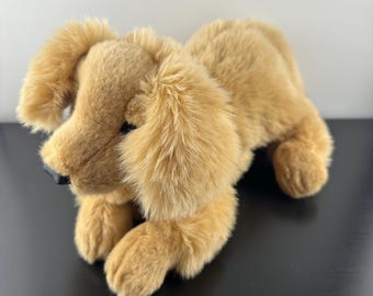 Folkmanis Golden Retriever Puppet Realistico Grande 16" Peluche Animale di Peluche Vintage da Collezione