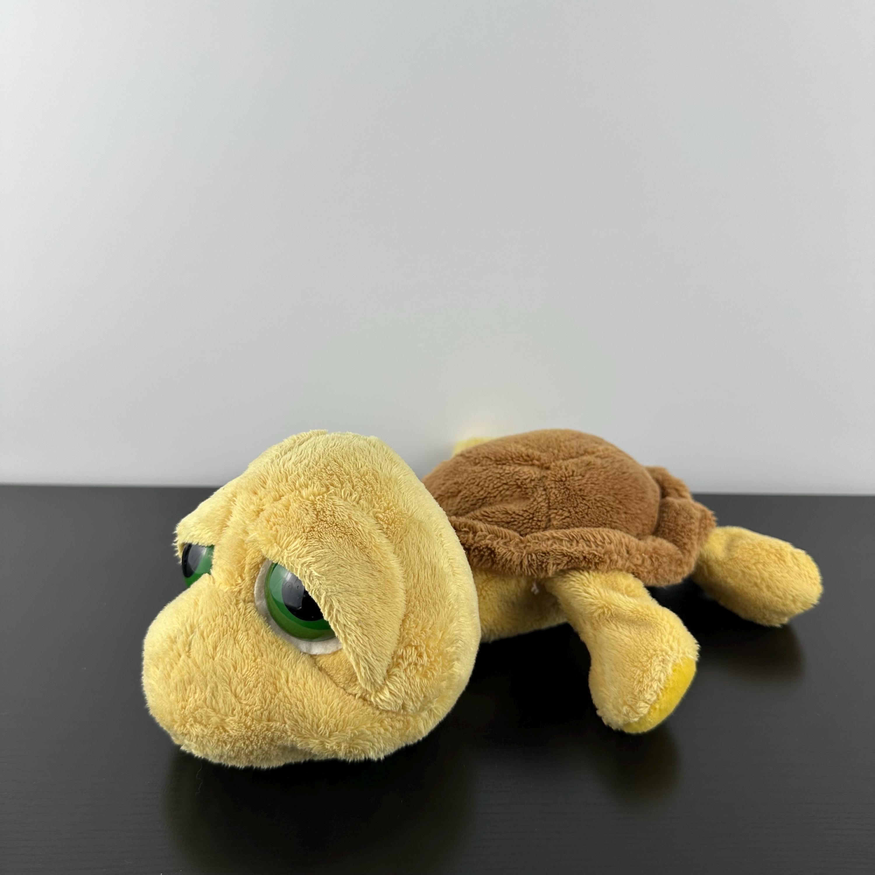 Russ Berrie Lil Peepers Shelly Turtle 9” Large Yellow Brown Plush