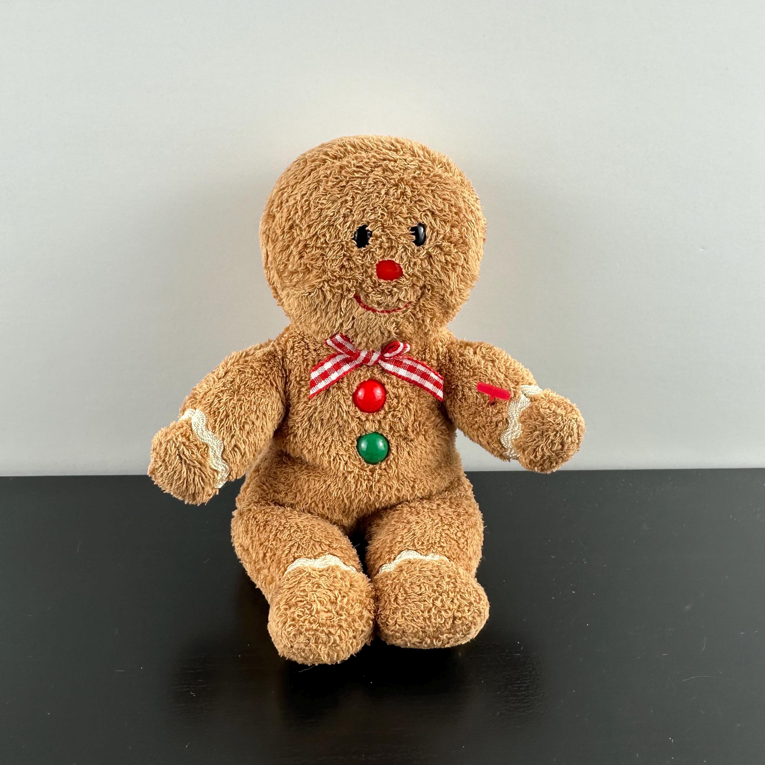 Vintage TY Beanie Baby Gingerbread Man Hansel Christmas Holiday 7