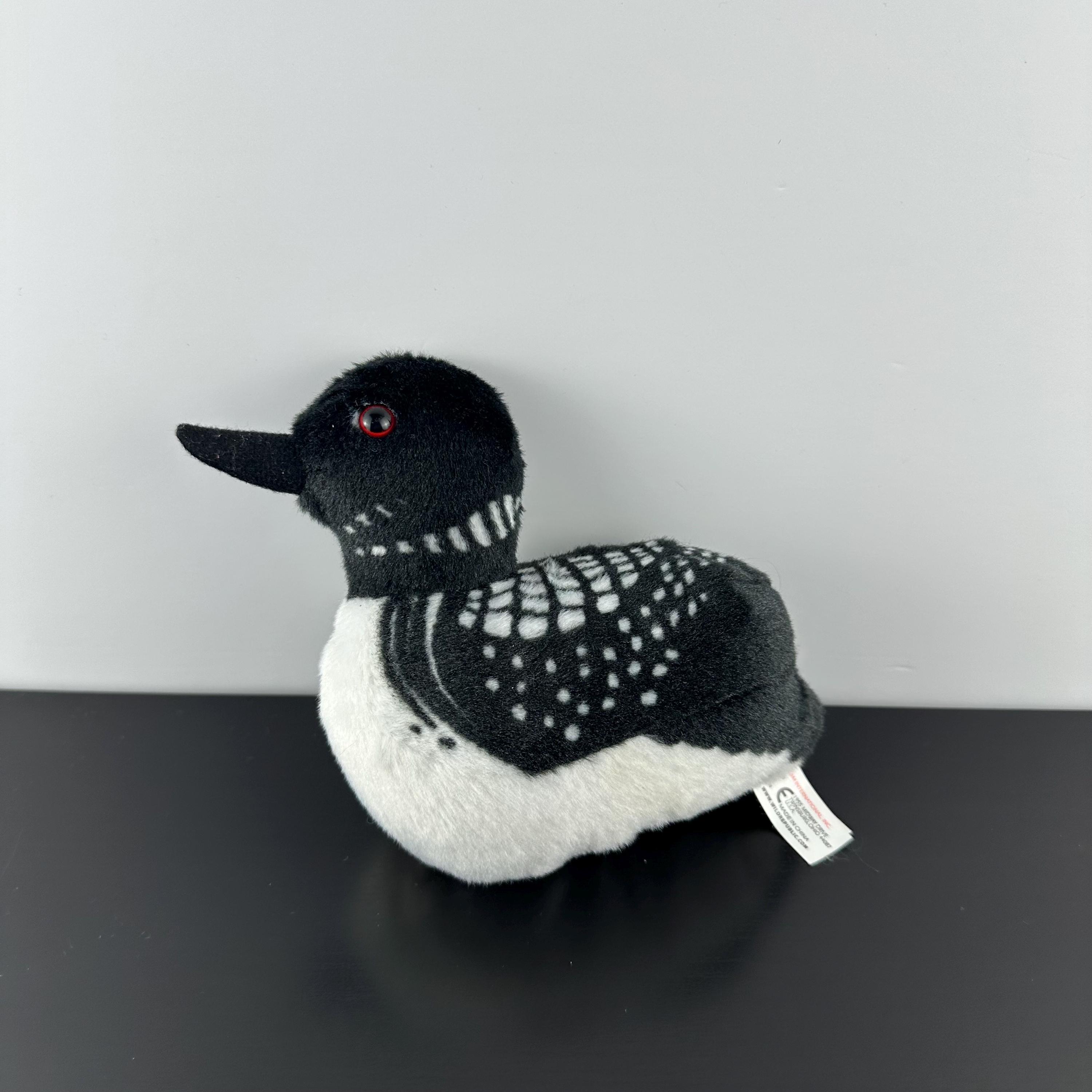 Wild Republic K&M Audubon Common Loon Black White Spotted Duck