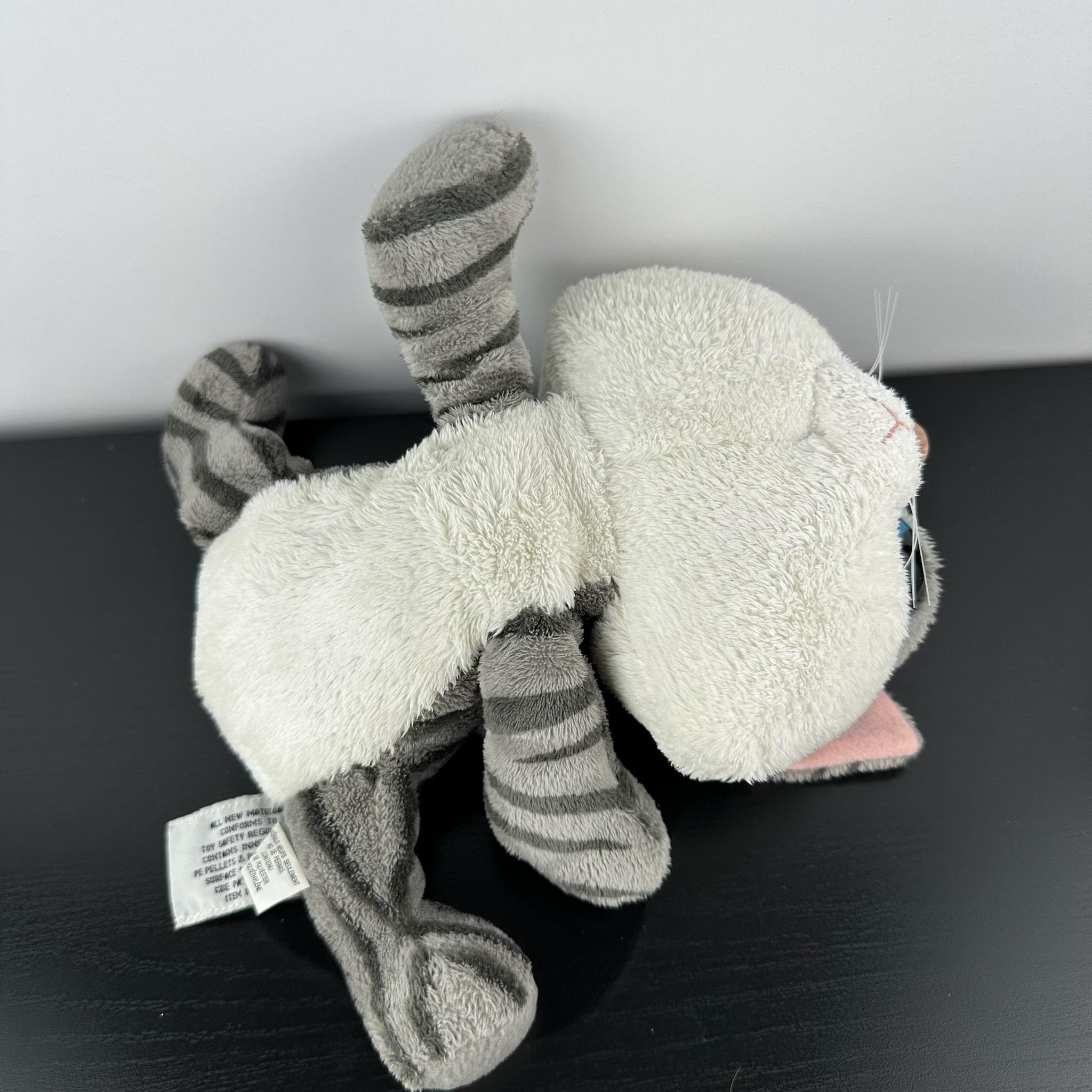 Russ Berrie Lil Peepers Pepper Kitty Cat 8” Big Blue Eyes Gray