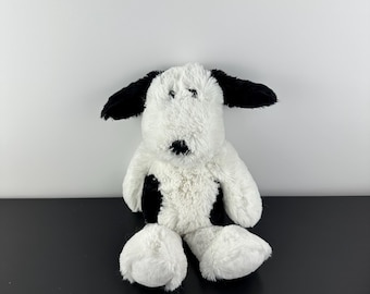 TY Attic Treasure Cuddlys Muggy White Black Dog - Peluche de gran tamaño de 30 cm, coleccionable vintage