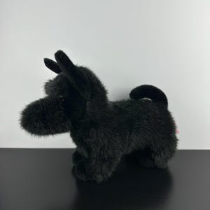 Douglas Cuddle Toys Raro Winslow Scottie Cachorro Negro Perro 12” #1972 Peluche Realista de Terrier Escocés Animal de Peluche Vintage Coleccionable