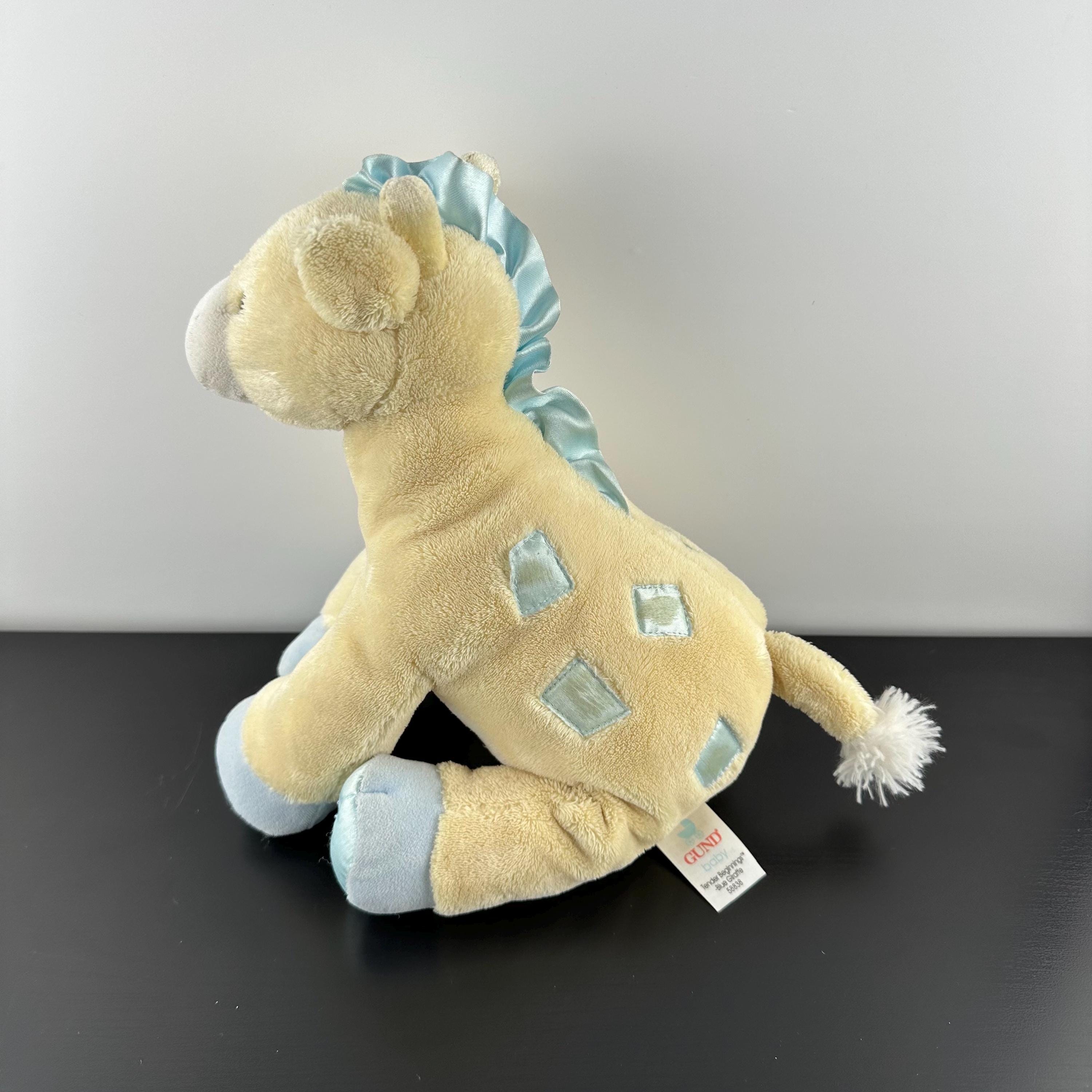 Teddy & Friends Gerry The Giraffe – 33cm Tall Blue Plush Soft Toy, Brand New With Tags