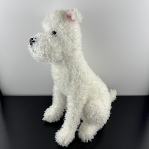 Vintage TY Beanie Buddy Tintin Snowy Dog White The Adventures Of Tintin Soft 13” Plush Movie Beanies Baby