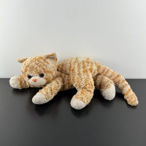 TY Classic Cobbler Cat Plush Orange Striped Tabby Stuffed Animal