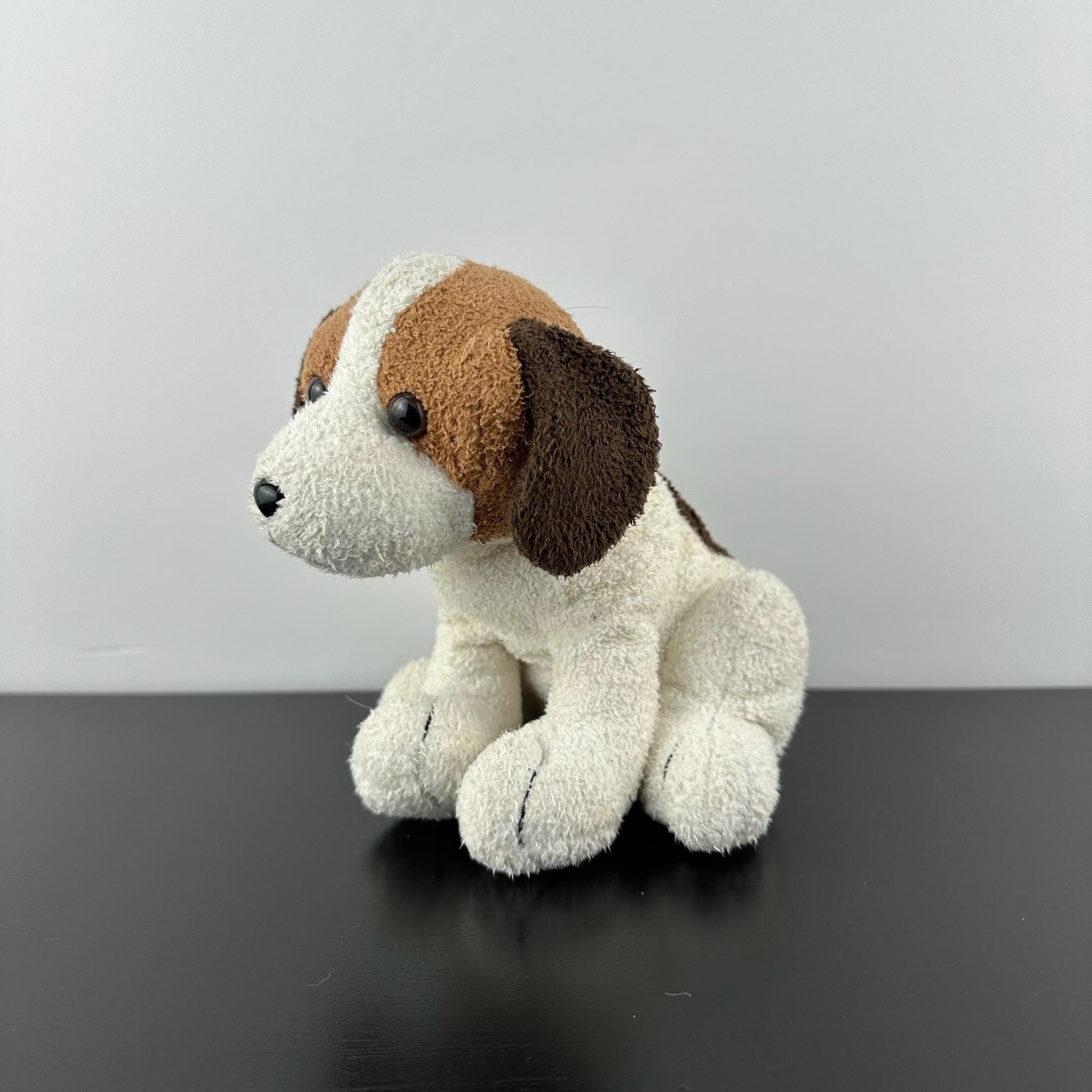 Russ Berrie Luv Pets Roxy Puppy Dog 7” Brown White Chamois Plush