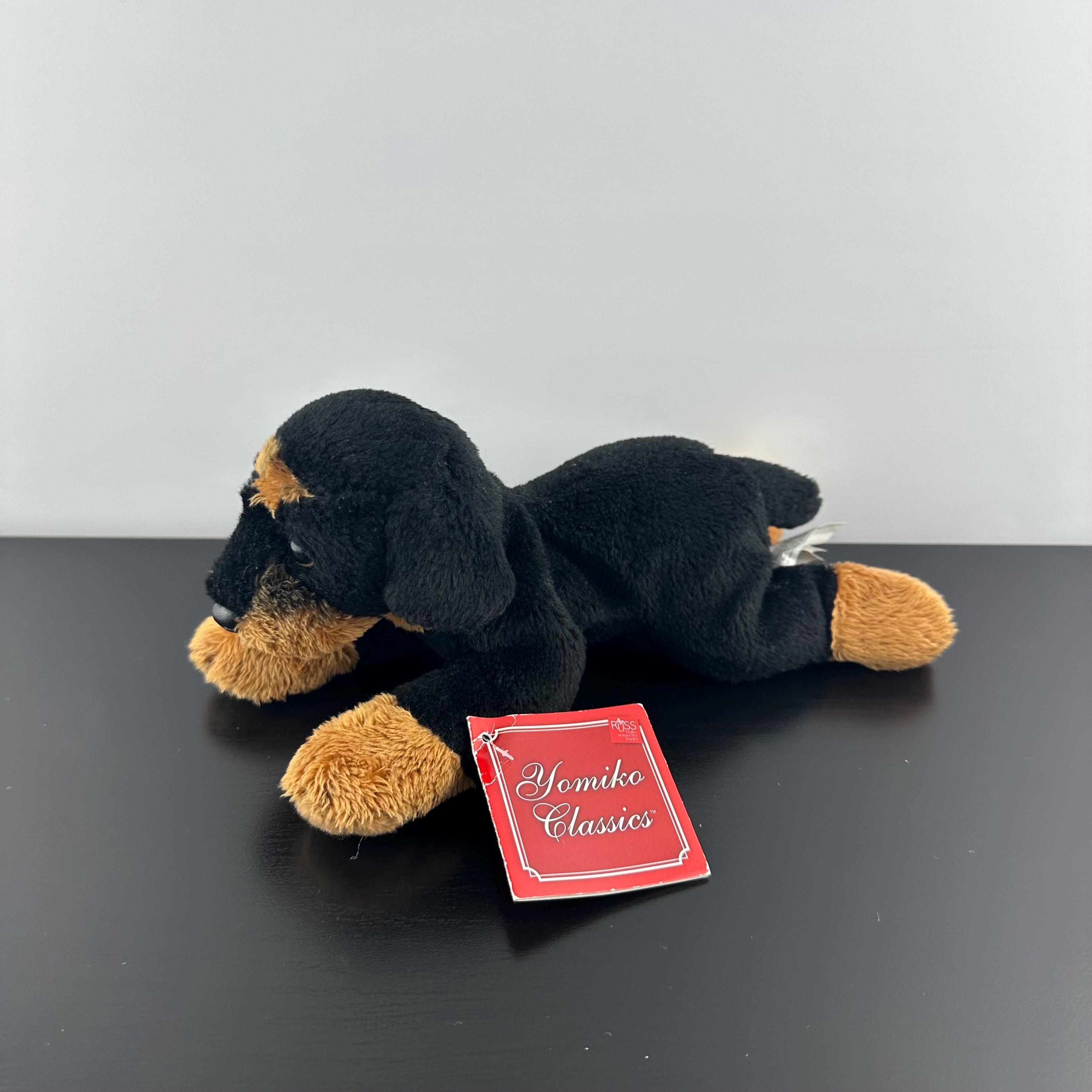 Russ Yomiko Rare Randy Rottweiler Puppy Dog 8” Realistic Black