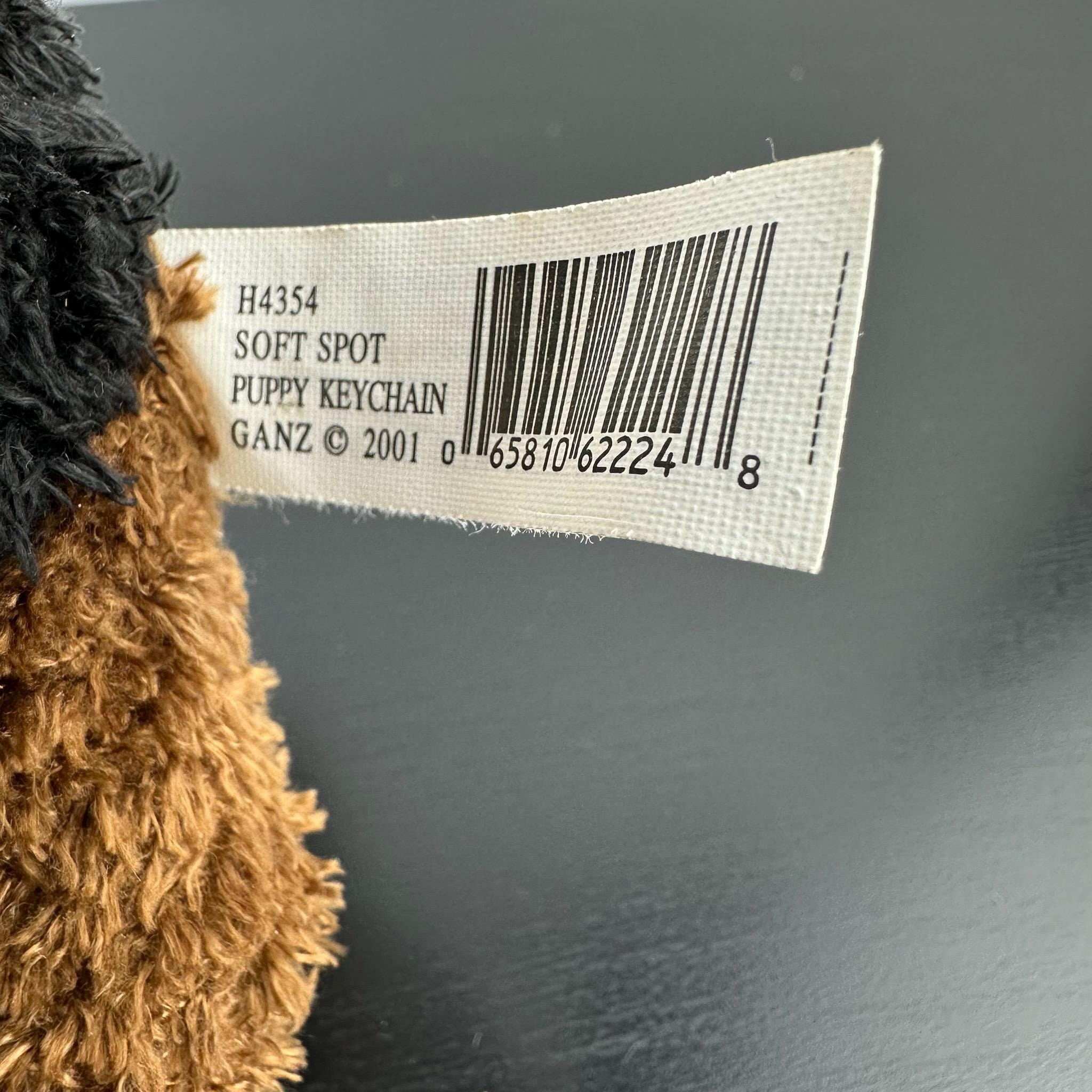 Ganz 2001 Vintage Rare Soft Spot Puppy Keychain 5” H4354 Brown