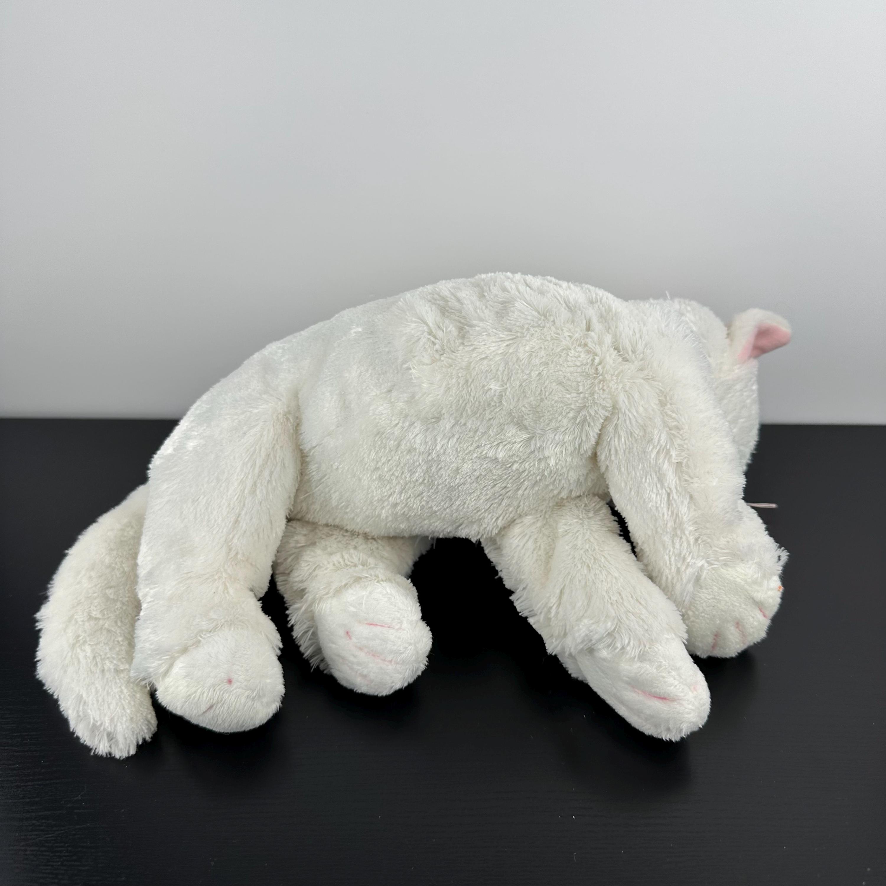 TY Classic Crystal White Vintage Kitty Cat 12” Plush Stuffed