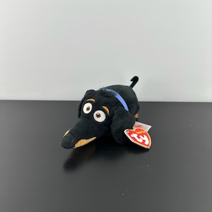 TY Teeny Tys Buddy The Secret Life Of Pets 2 Black Dachshund Dog 5” Plush Stuffed Animal NWT Vintage Collectible