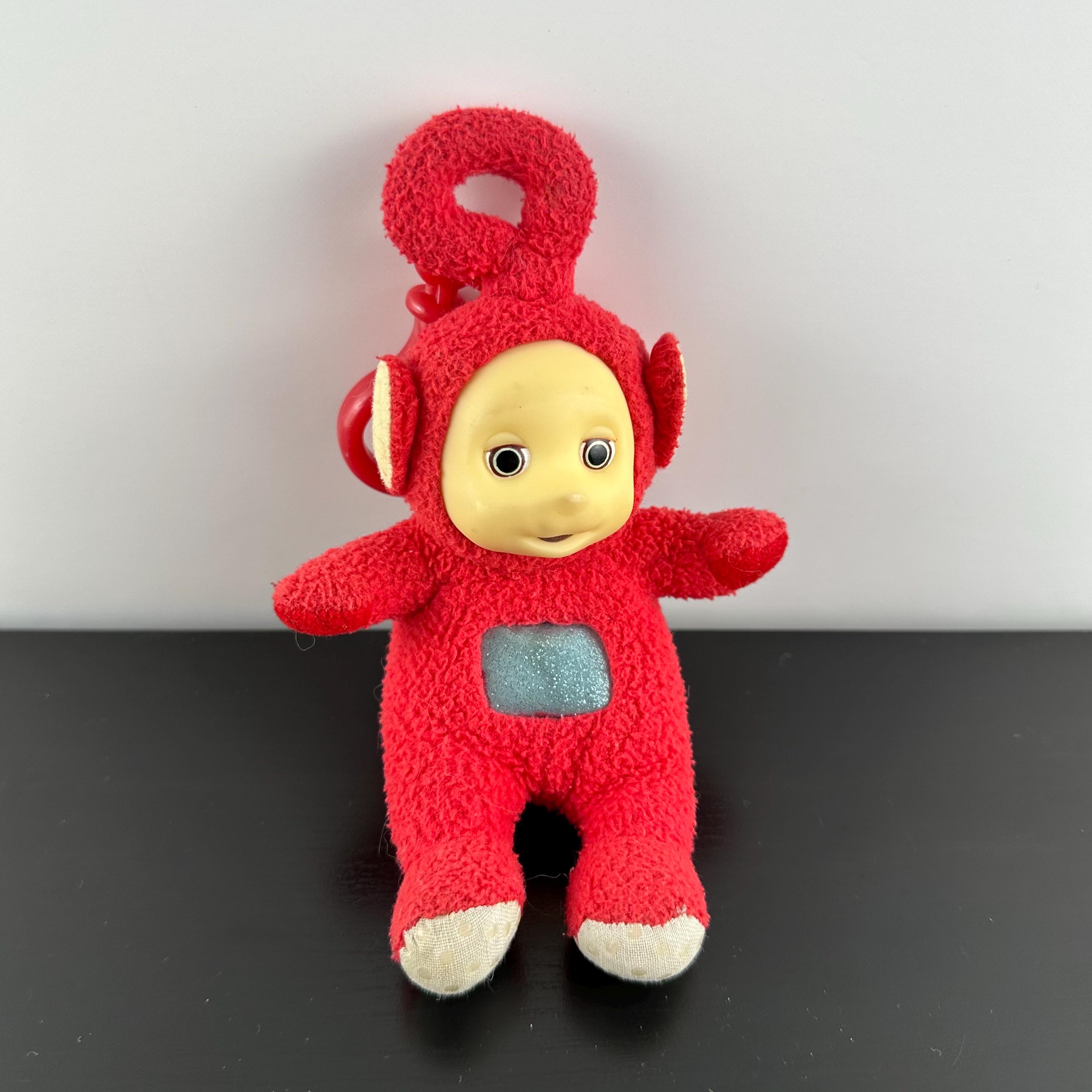 Vintage 90s Teletubbies Po Red Keychain Clip Plush Hanging Coin