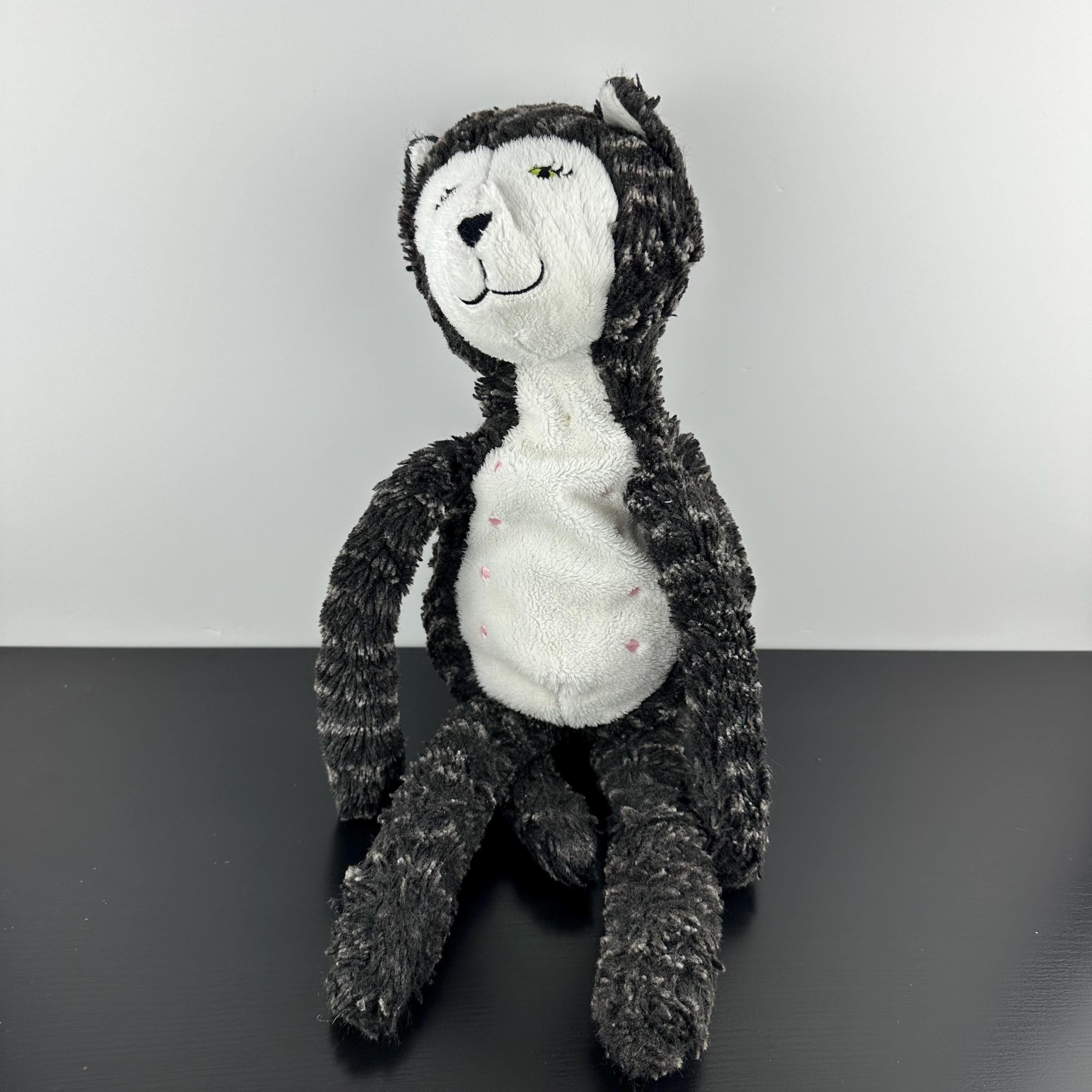 Ikea Gosig Katt Mama Mom Black White Tabby Cat Kitten Plush 18