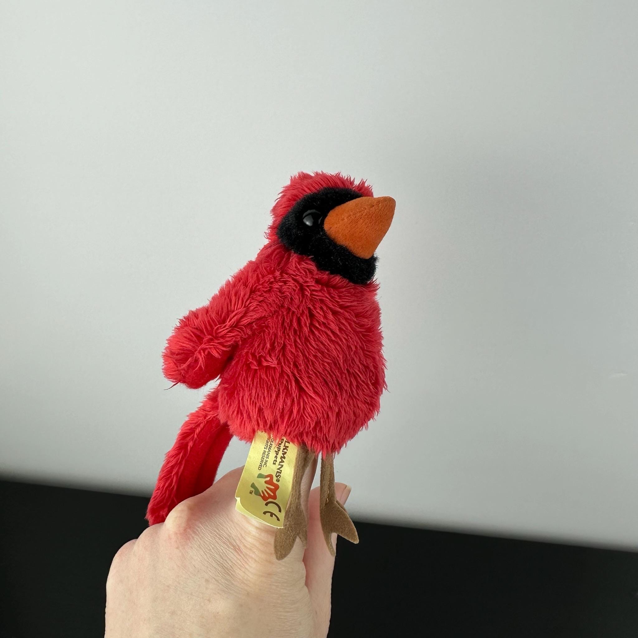 Folkmanis Mini Cardinal Bird Finger Puppet 4
