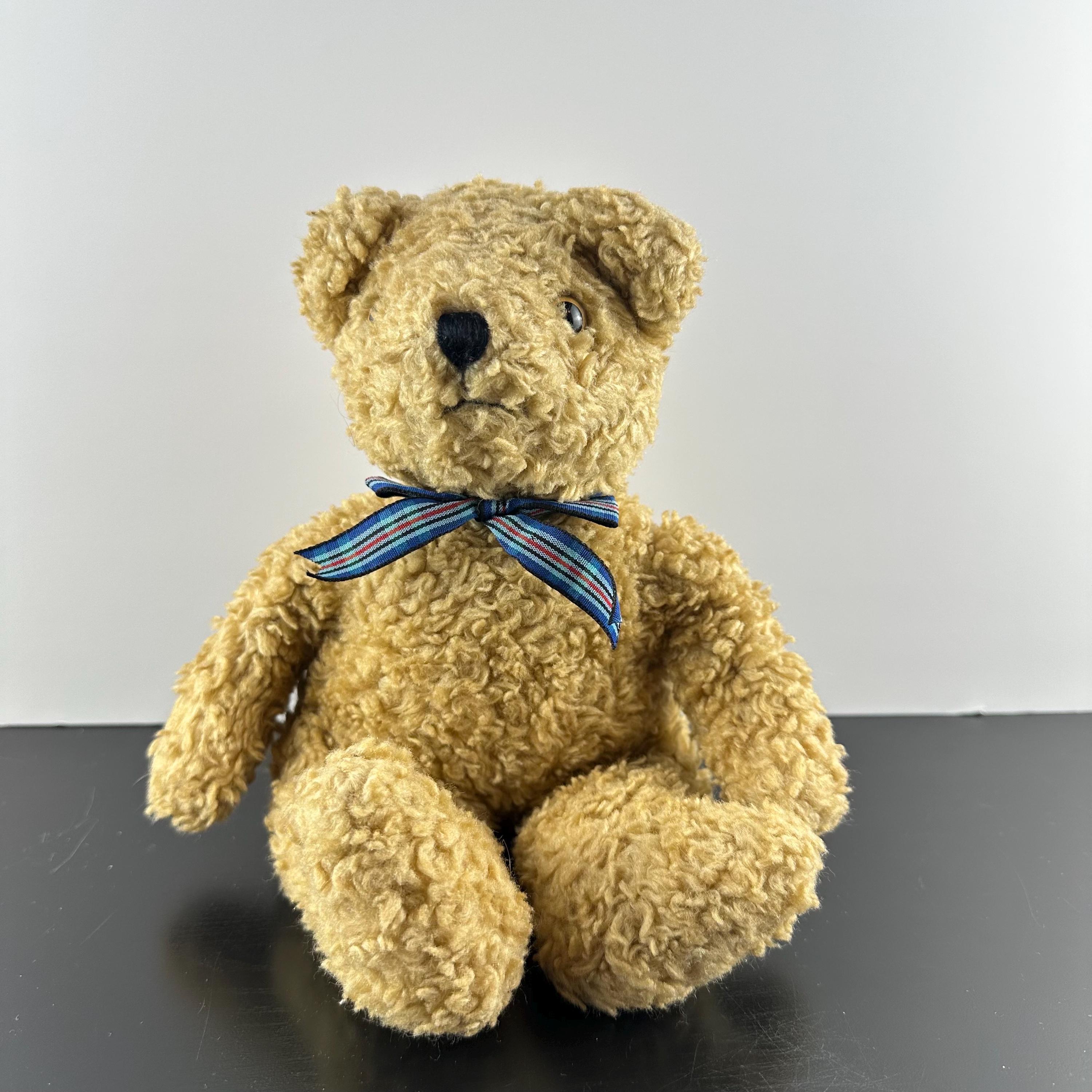 Vintage 1990 Ty CURLY Teddy Bear Classics Collection Brown 11.5