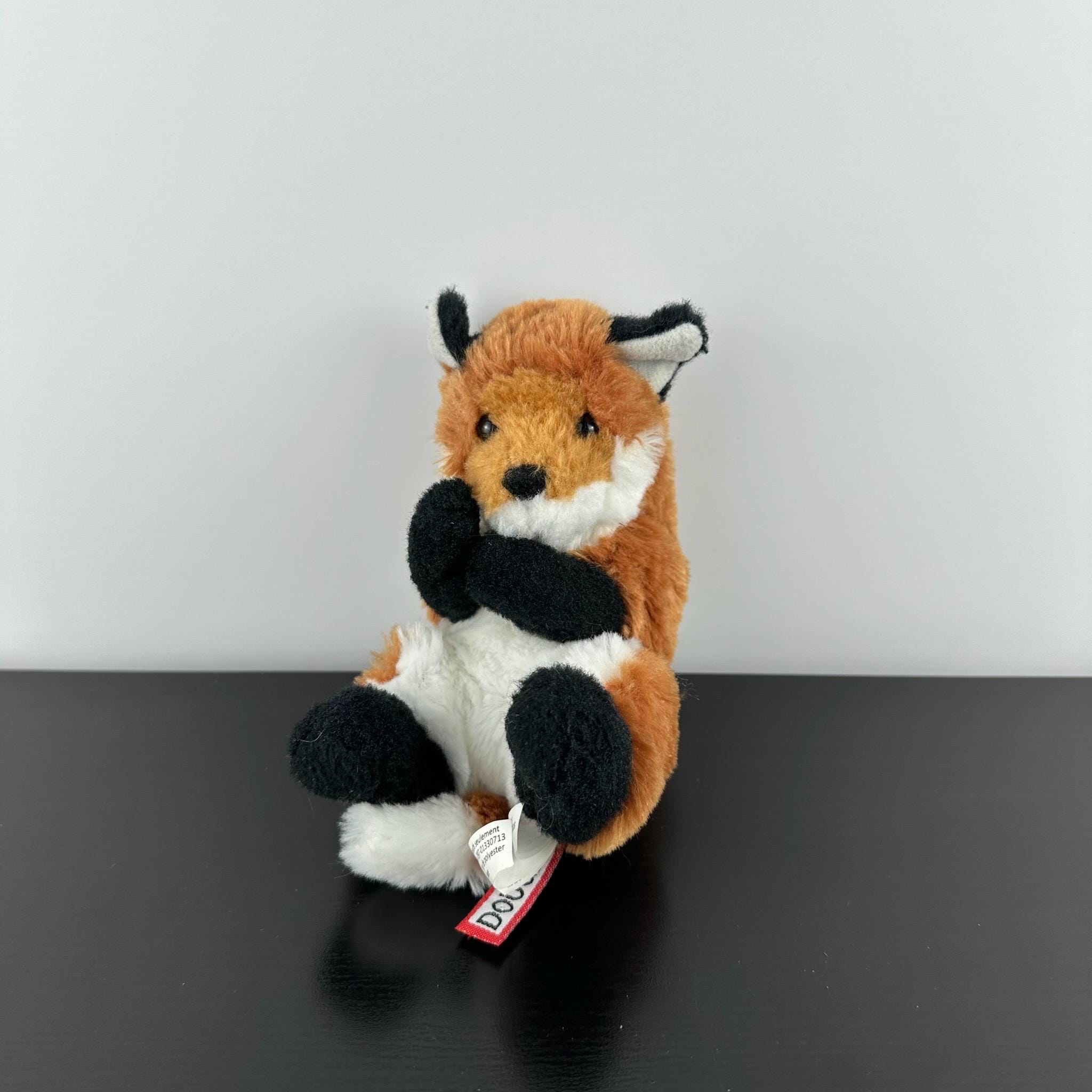 Douglas Cuddle Toys Lil Handful Baby Red Fox 6” Realistic Orange