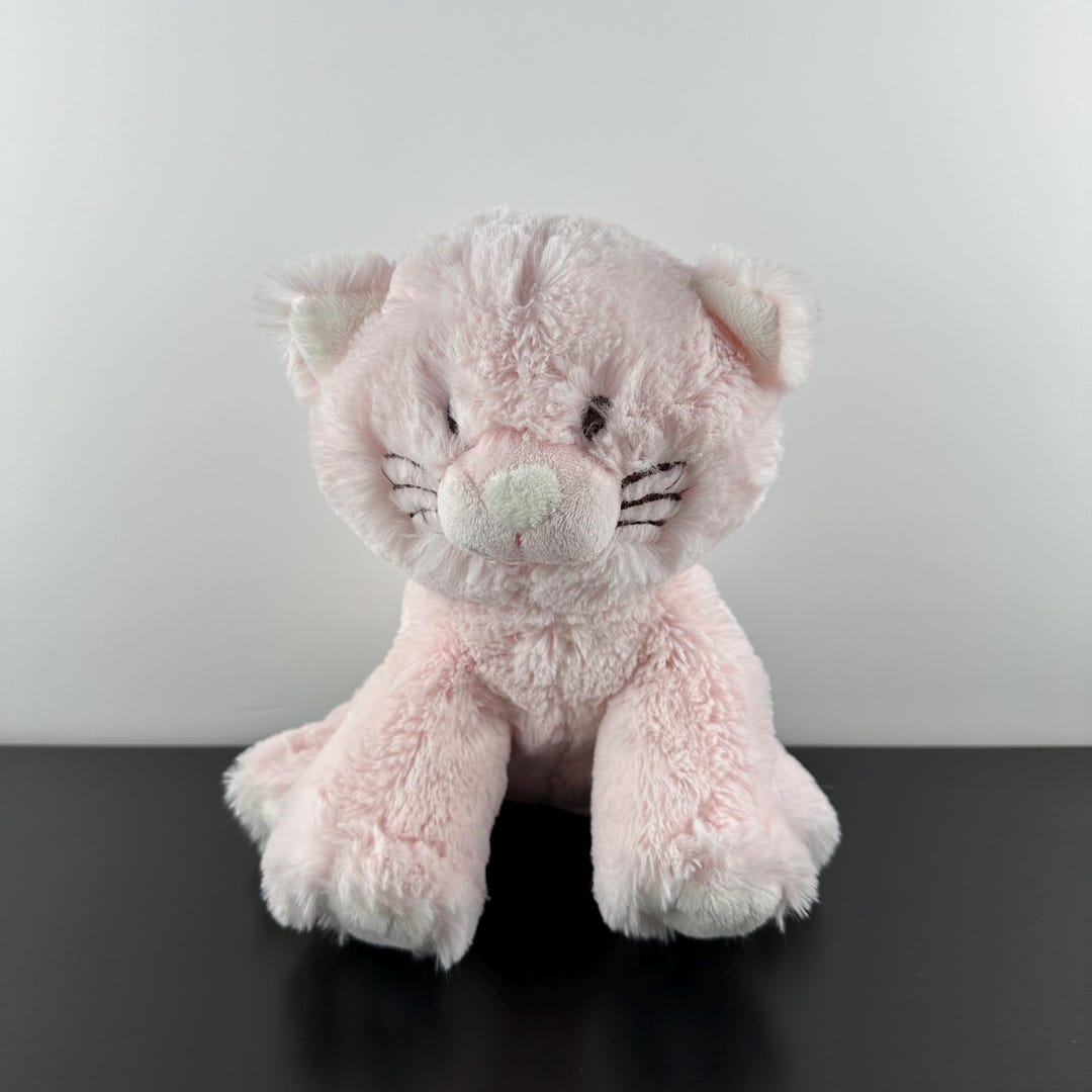 Little Miracles Pink Kitty Cat 10” Plush Stuffed Animal Vintage