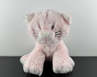 Little Miracles Pink Kitty Cat 10” Plush Stuffed Animal Vintage Collectible