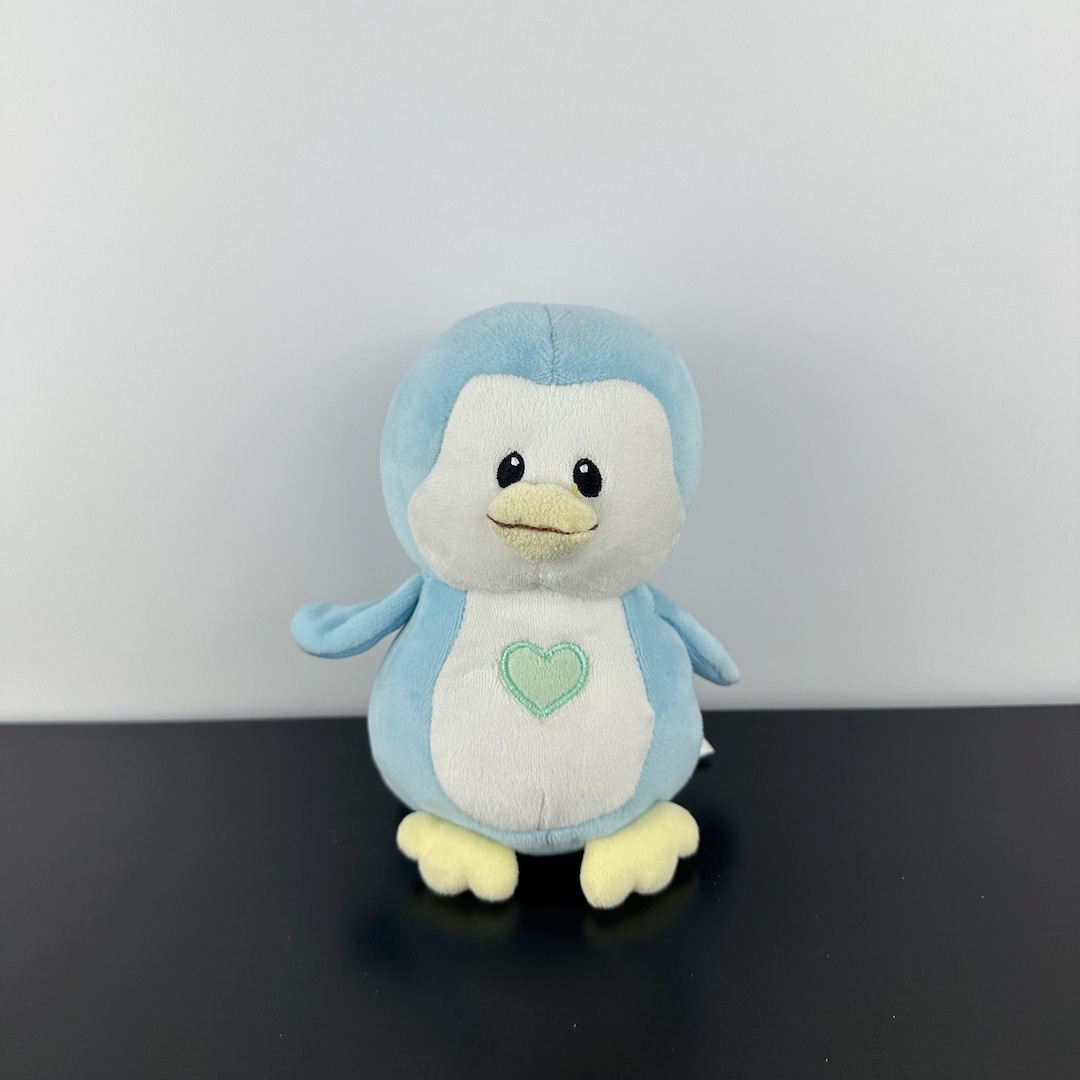 TY Baby Collection Twinkles Blue Penguin Small 6” Version Green