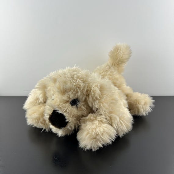 Sigikid Germany Beige Dog Plush Stuffed Animal Furry 11” Vintage