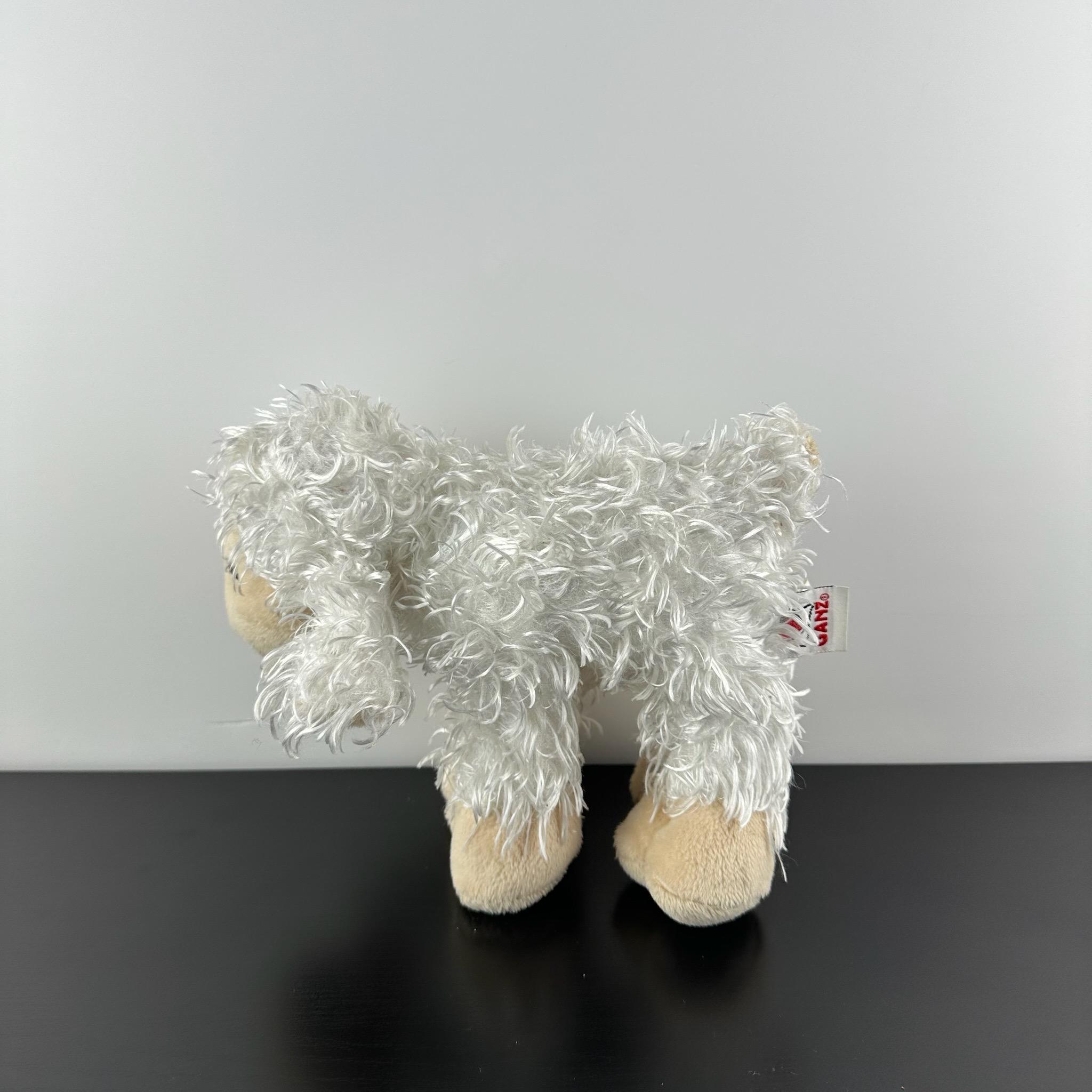 Ganz Webkinz White Lamb Sheep Curly Fur Plush Stuffed Animal HM201
