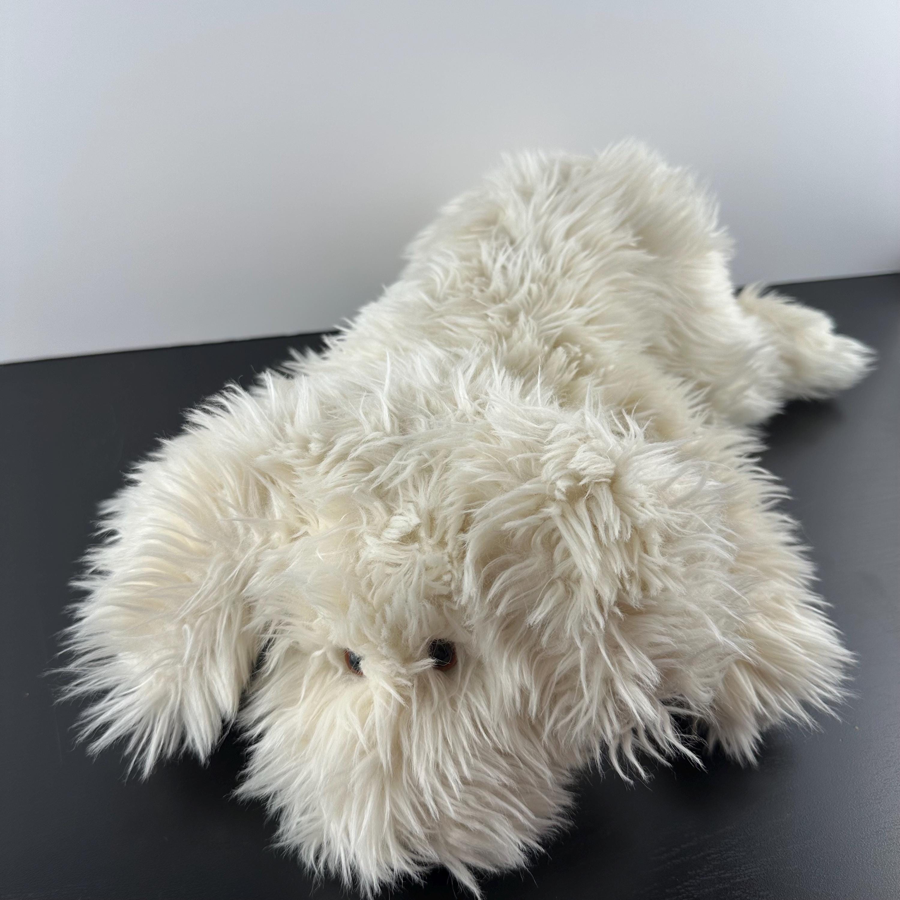 Vintage 1991 Gund Trouble White Cream Ivory Floppy Puppy Dog