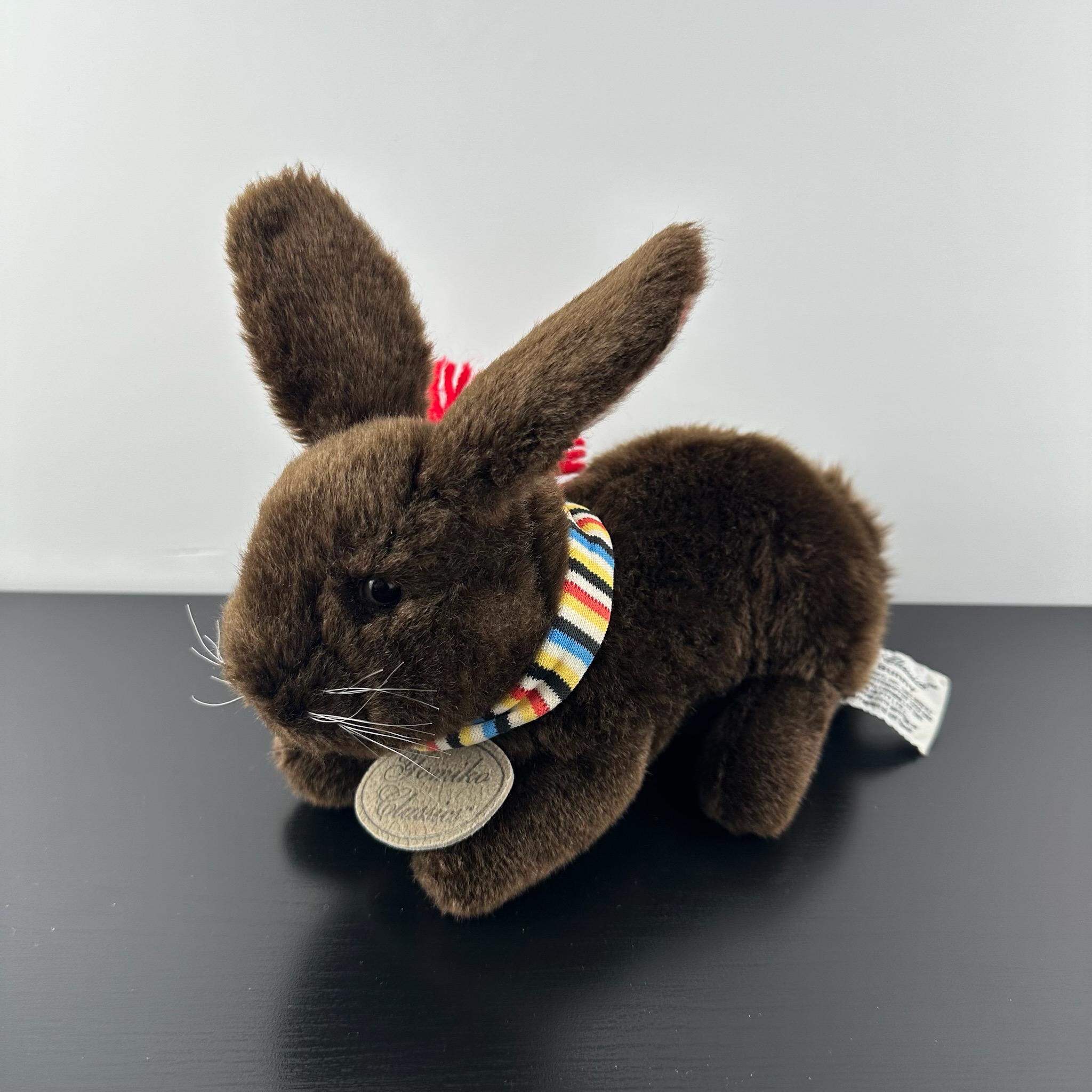 Russ Berrie Yomiko Classics Dutch Bunny 10” Brown Rabbit Striped