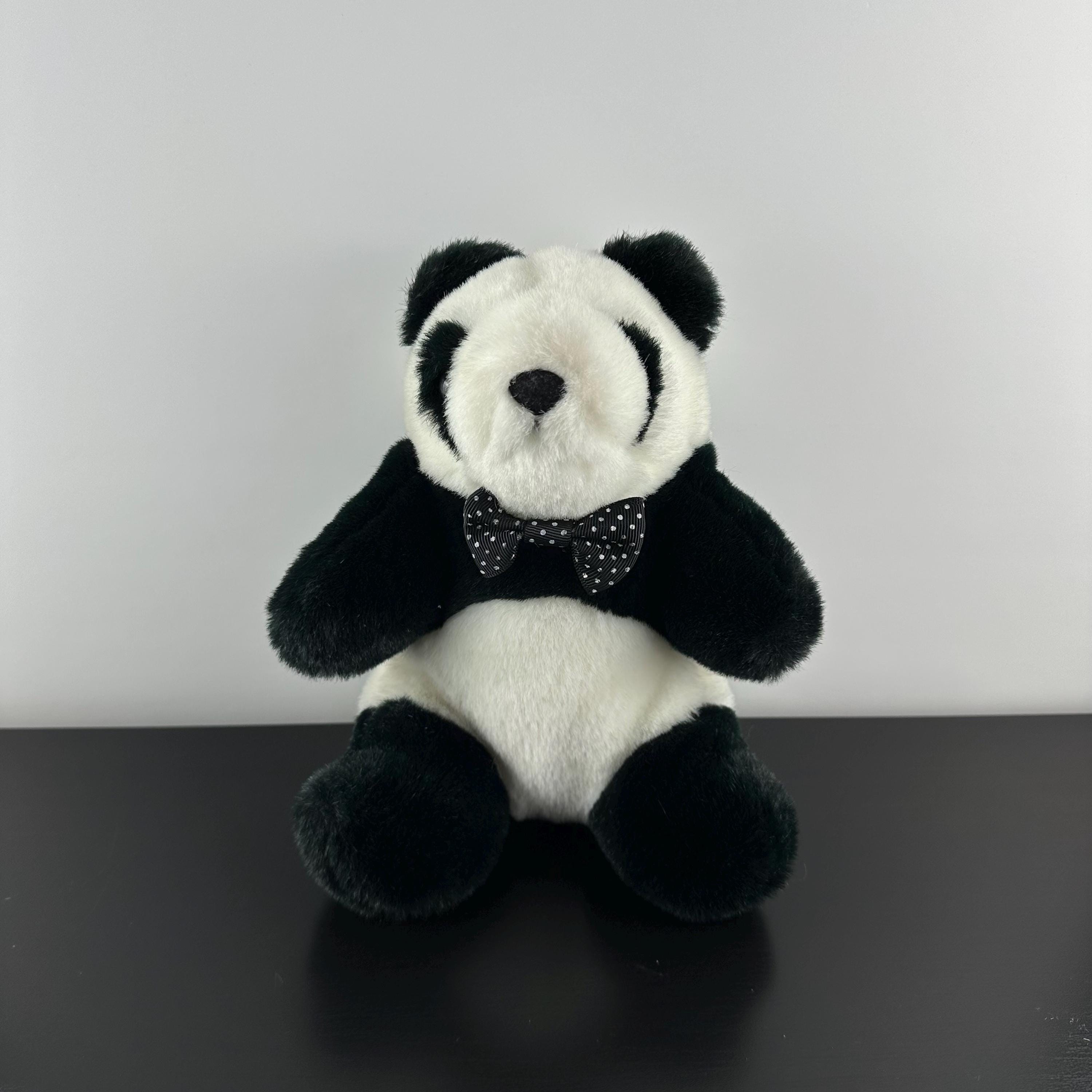 Vintage 1985 Gund Panda Bear 9” Plush Stuffed Animal Domino
