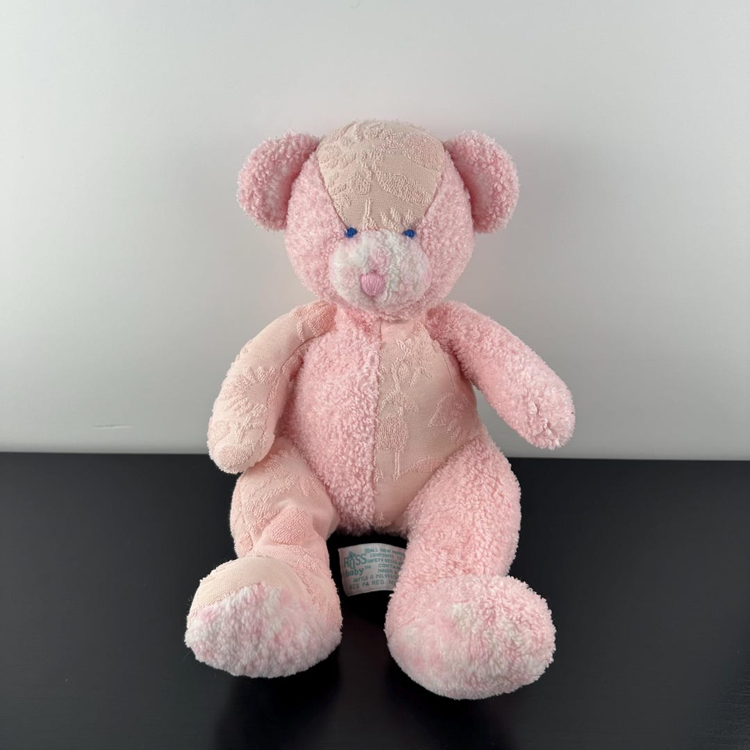 Vintage Russ Baby Hush-a-bye Pink Teddy Bear Plush Stuffed Animal ...