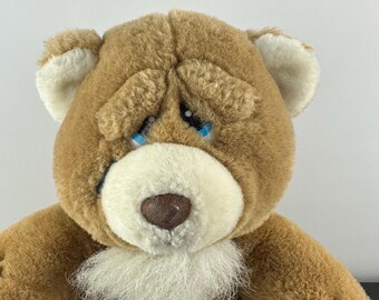 Vintage 1989 Ganz Pizzazz Tender Tear Drops Brown Teddy Bear