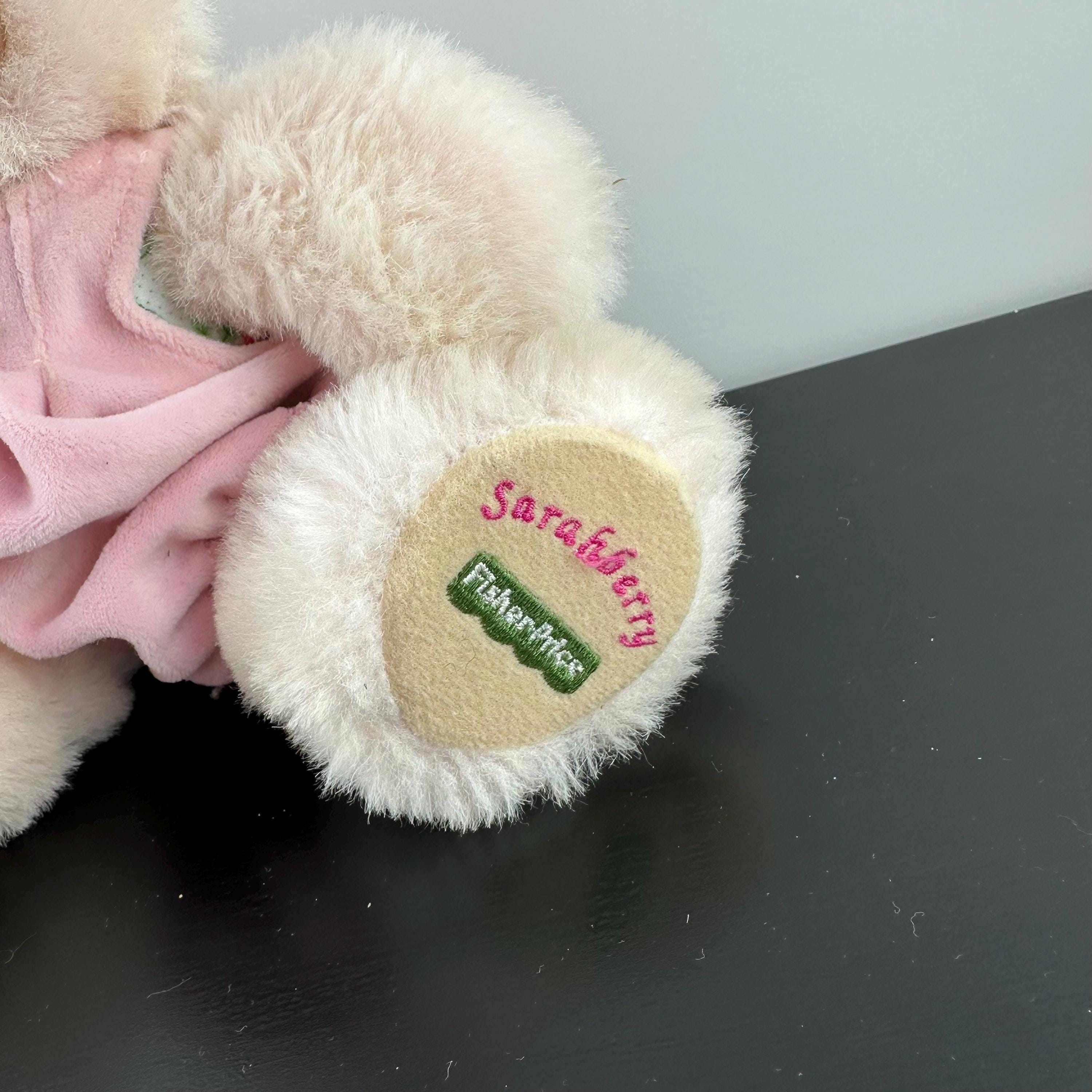 Vintage 1998 Fisher Price Collection Sarahberry Pink Bear Plush