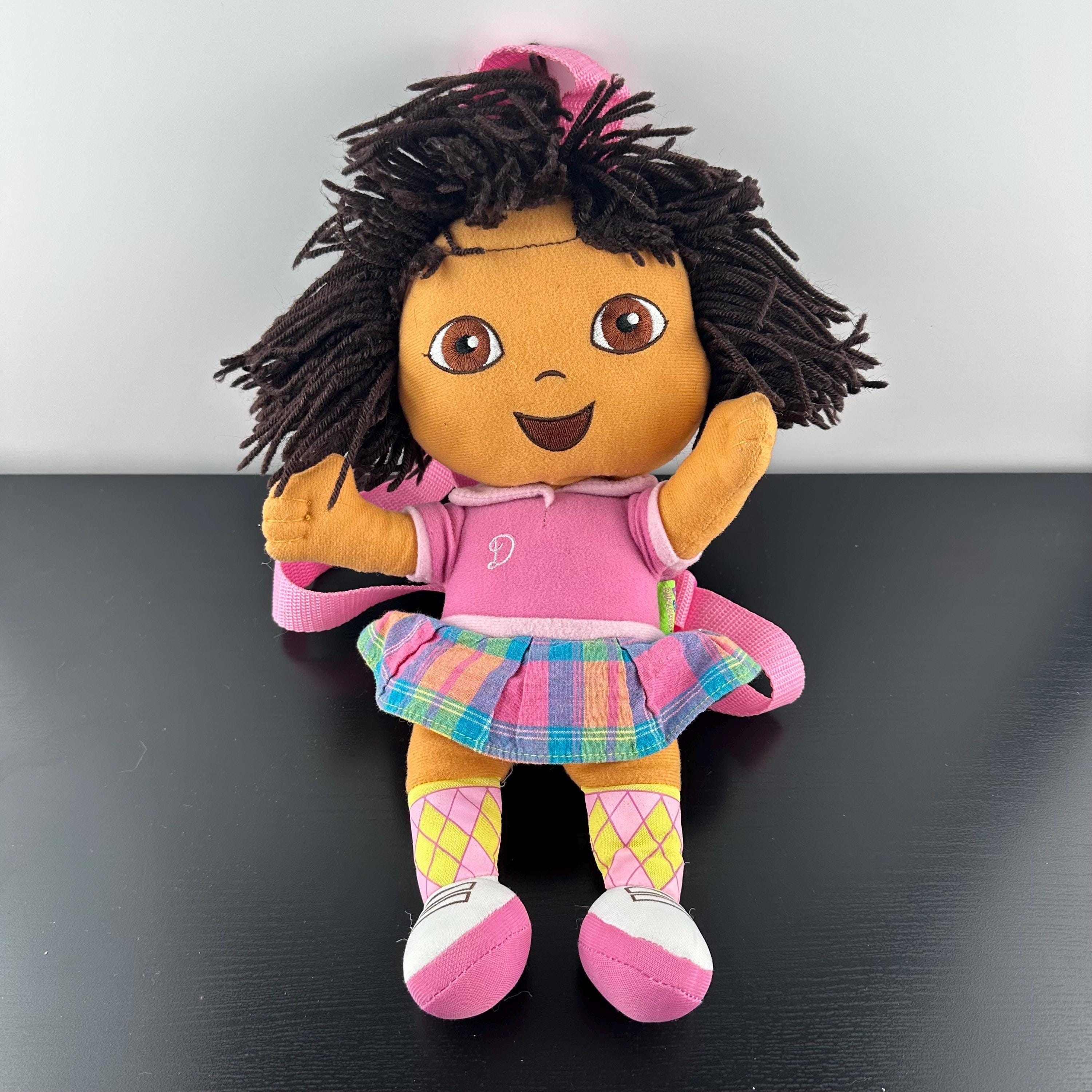 Dora the Exporer Vintage Doll Plush Backpack Pink Dress Straps 15