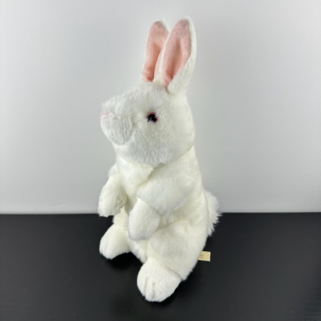 Aurora Miyoni American White Rabbit 12” Bunny Realistic Plush Stuffed ...