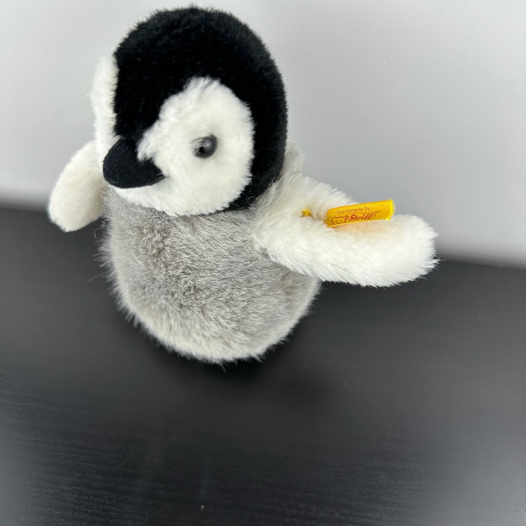 Steiff Flaps Baby Penguin 6” German Gray White Black Plush Stuffed