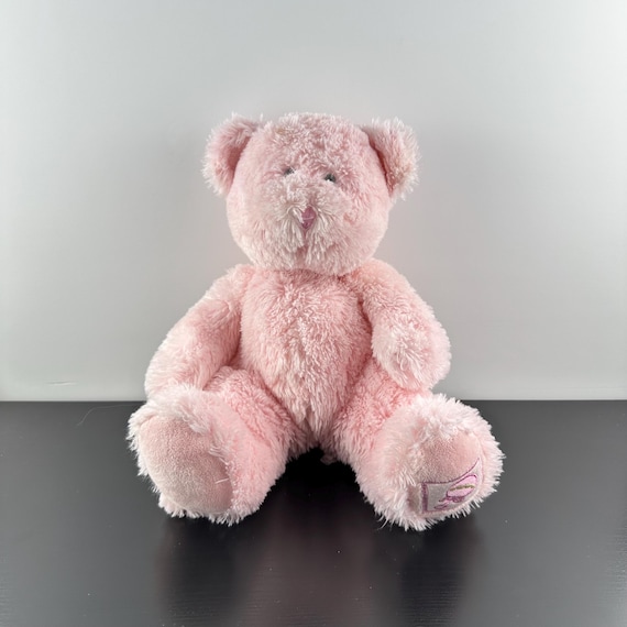 Vintage Russ Berrie Buffie Pastel Baby Pink Teddy Bear Plush