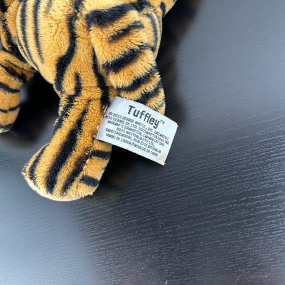 Russ Berrie Rare Lil Peepers Tuffley Tiger 9” Green Eyes Orange