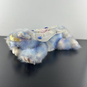 Vintage Aurora Catapillers Plush Cat Jeweled Wings Blue White Crown 15” Stuffed Animal