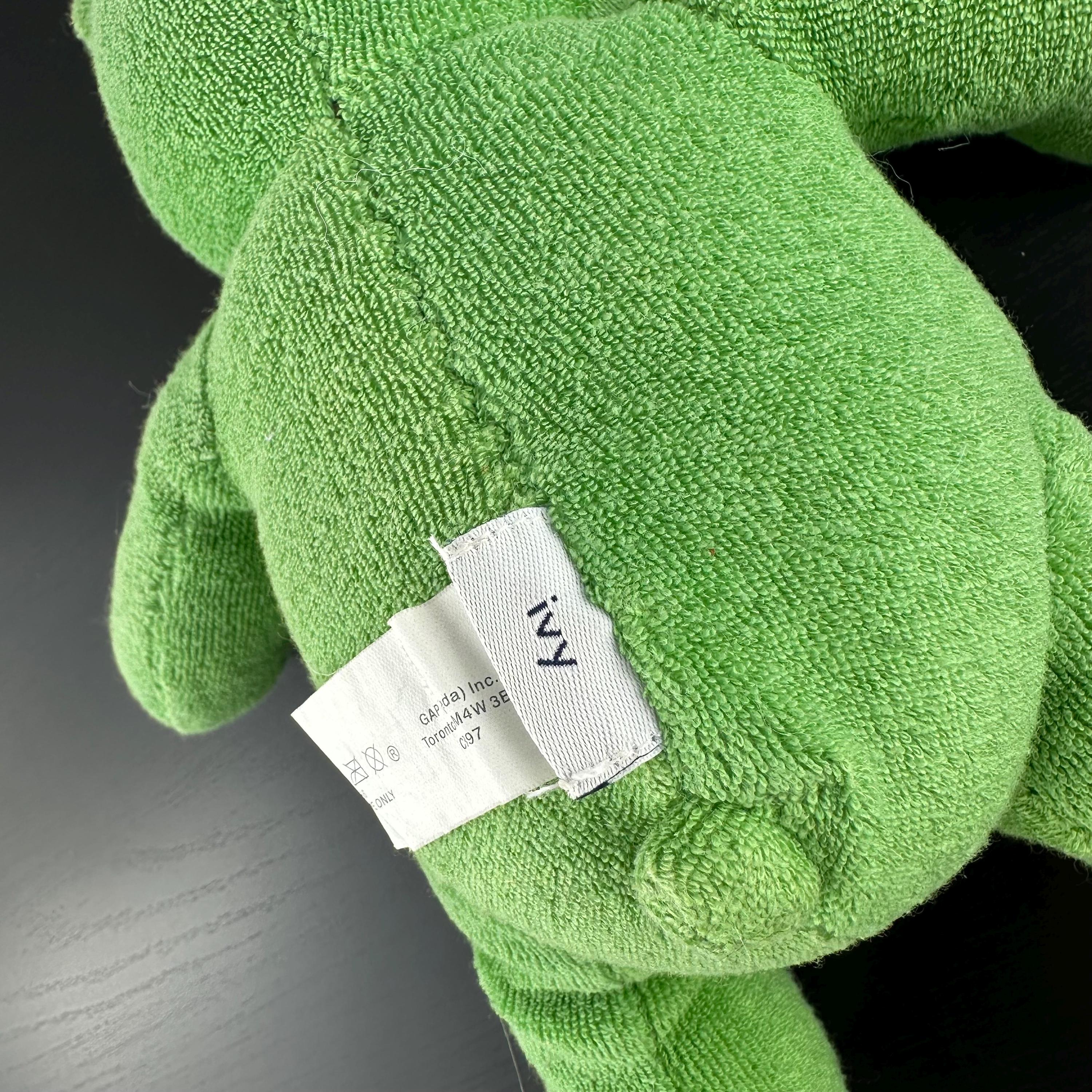 Vintage 90s Baby Gap IVY Green Terry Cloth Teddy Bear Plush
