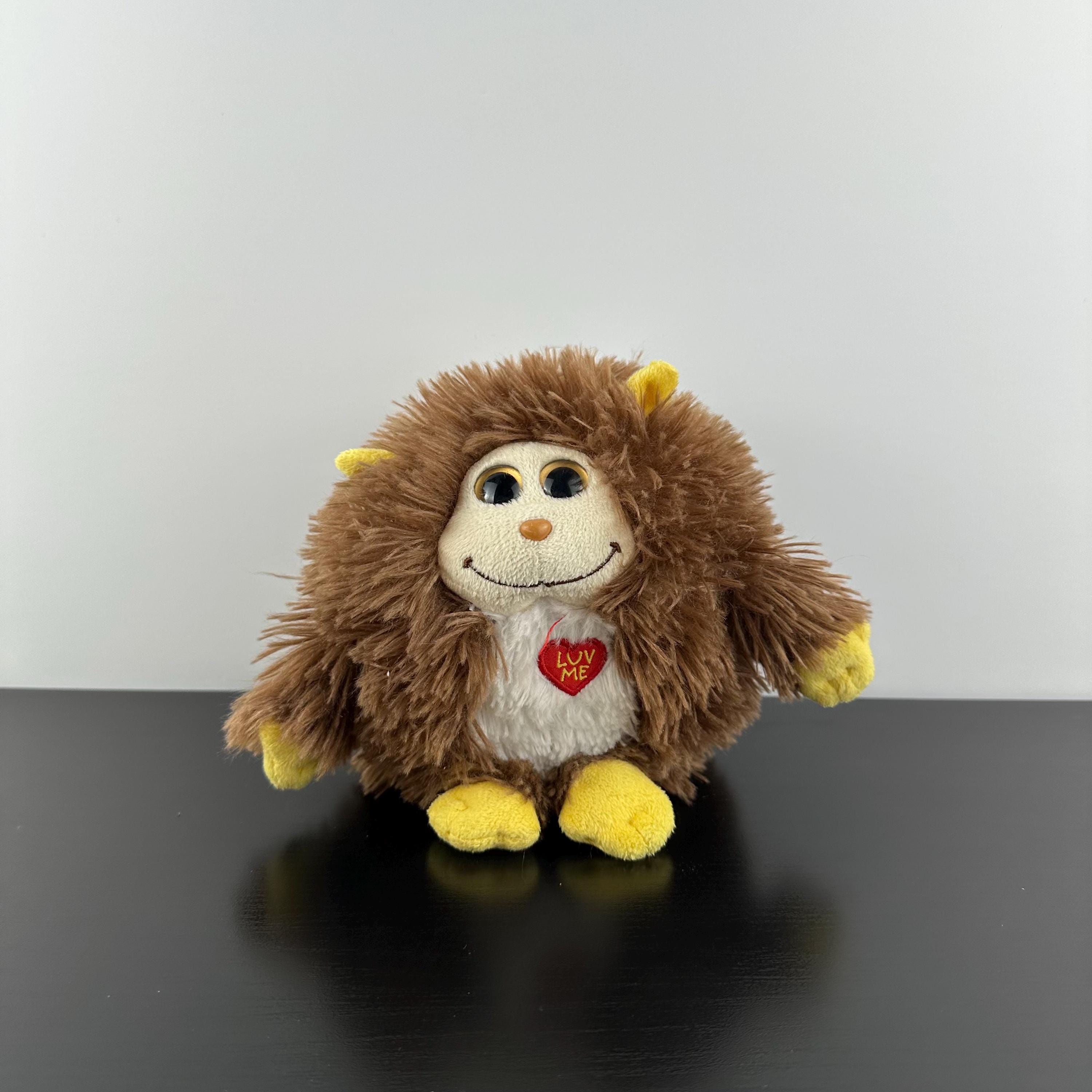 TY Monstaz Rocko Brown Monster Plush Stuffed Animal 6” Vintage