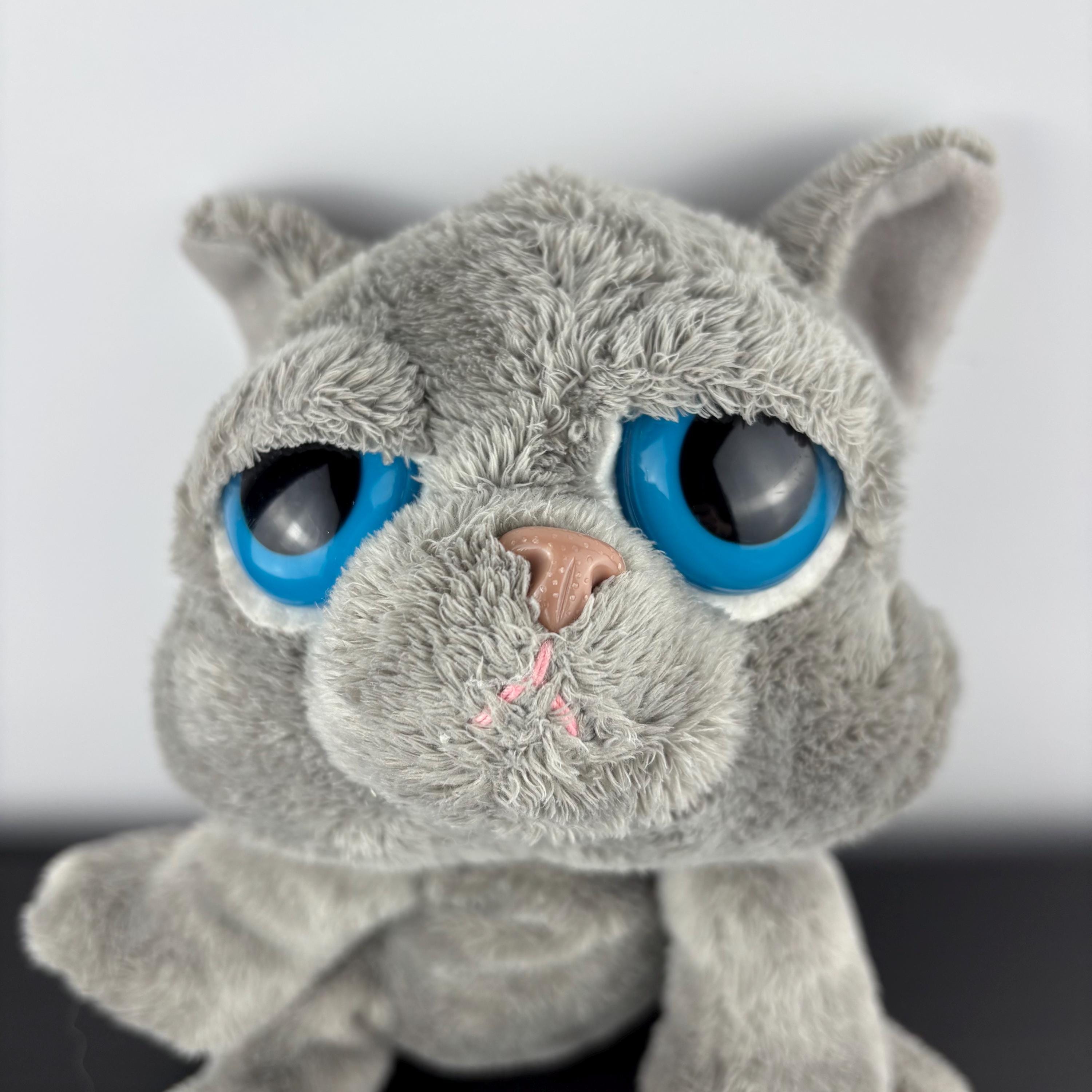 Russ Berrie Rare Lil Peepers Magic Cat 9” Big Blue Eyes Gray Tabby Russ Berrie Rare Lil Peepers Magic Cat 9” Big Blue Eyes Gray Tabby