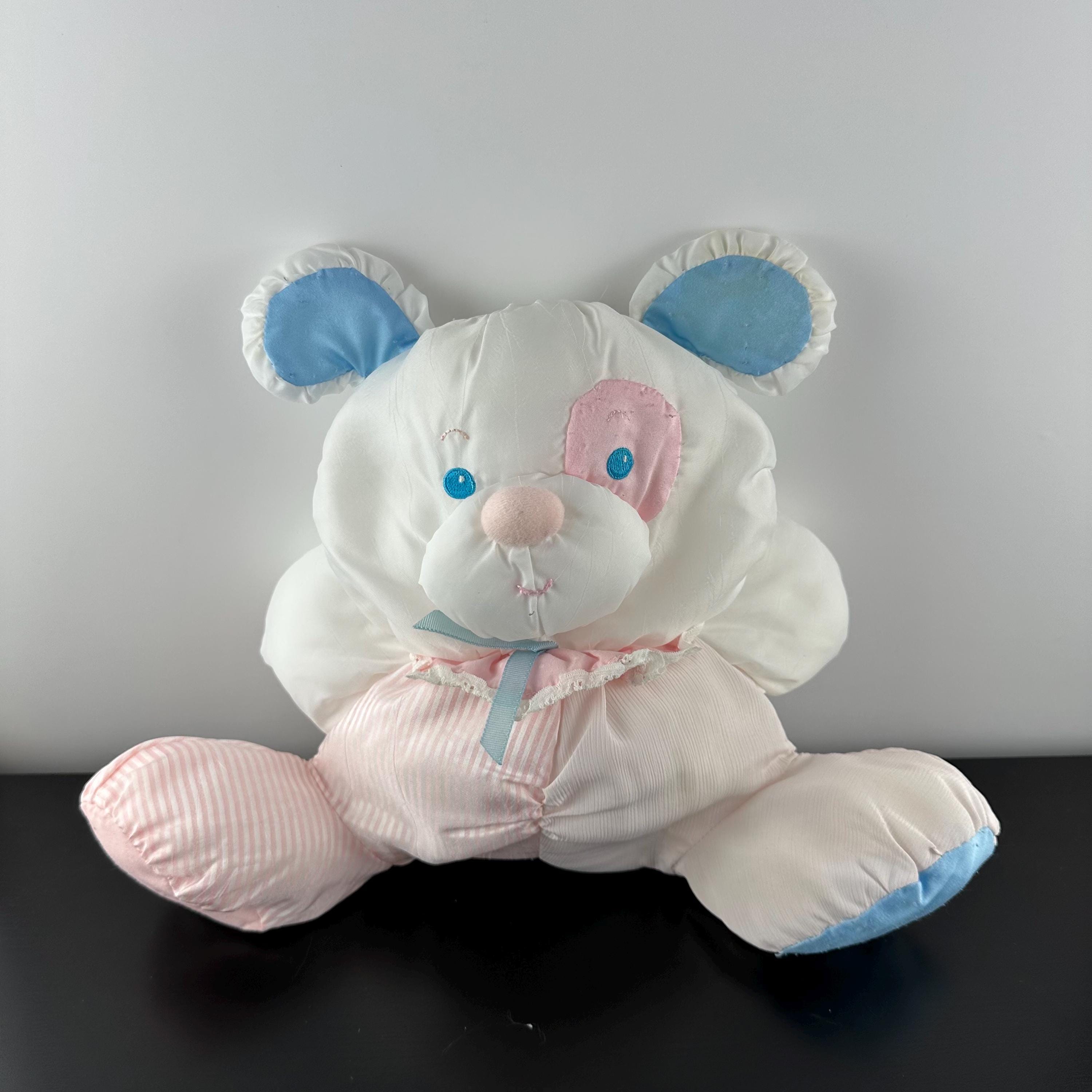 PUFFALUMP ヴィンテージシーツ 枕カバー Vintage Fisher Price 1988 Puffalump Puppy Dog Pink Blue White Baby